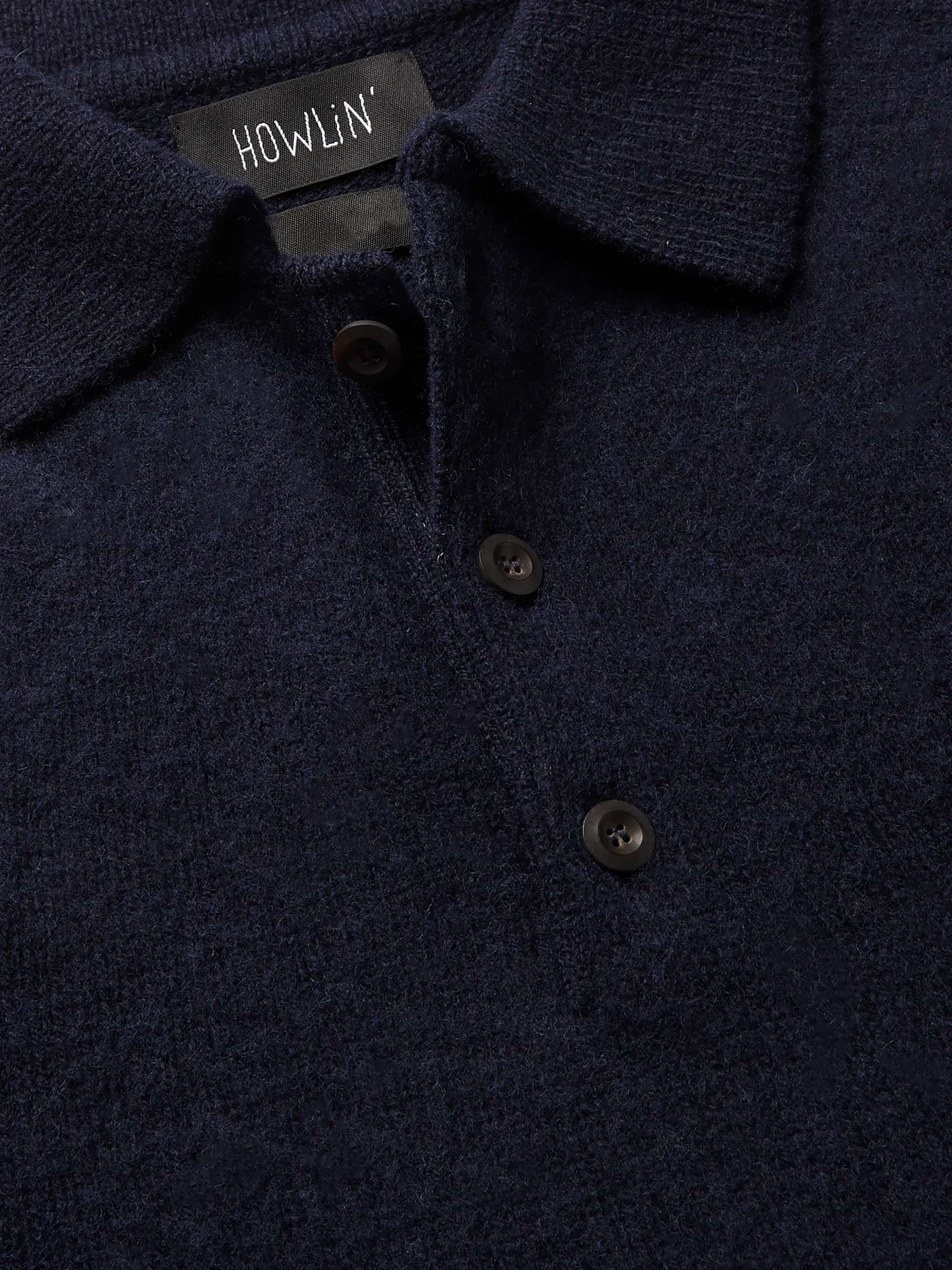 HOWLIN' Polo in lana spazzolata Ghost Pressure