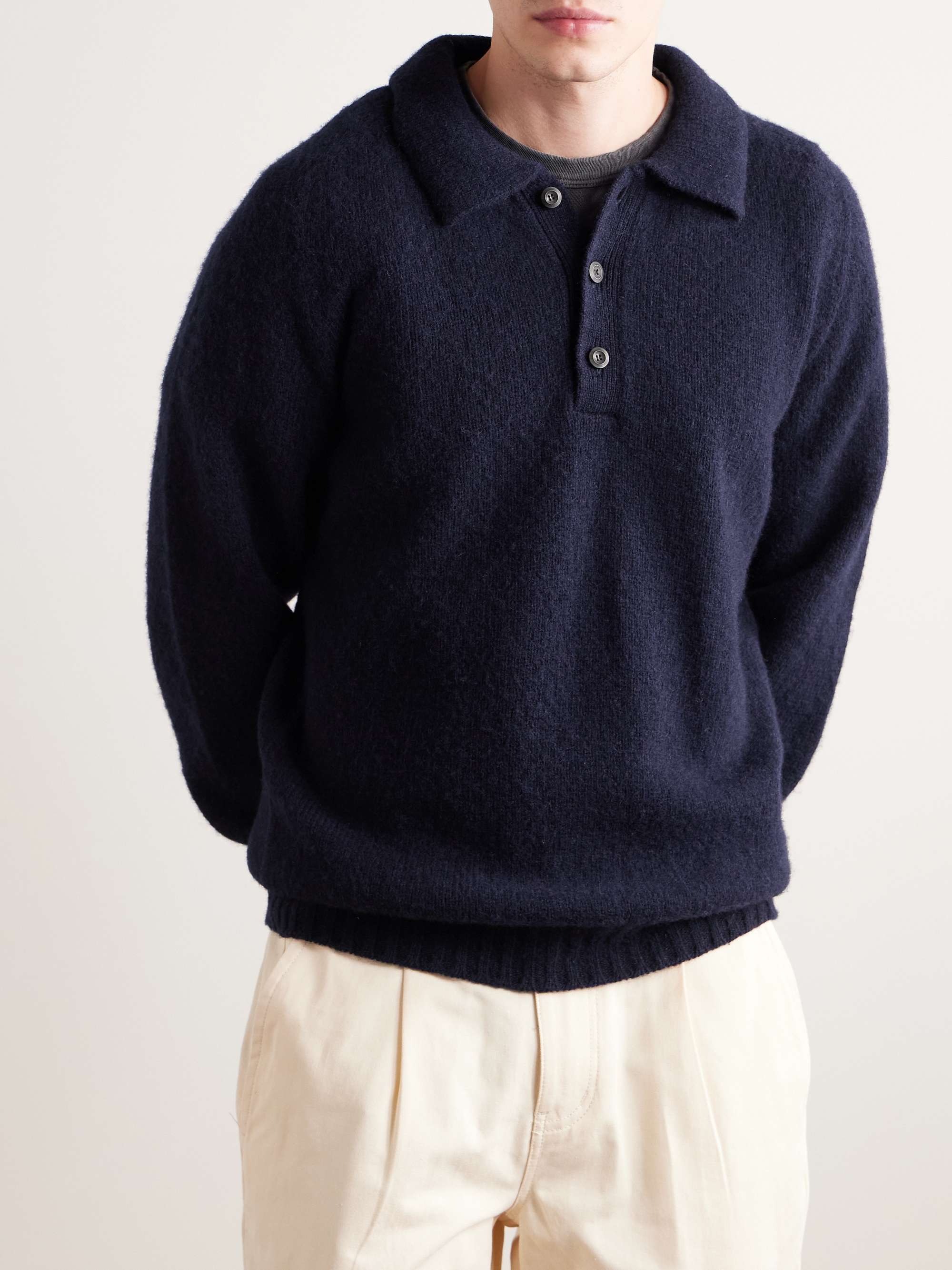 HOWLIN' Polo in lana spazzolata Ghost Pressure
