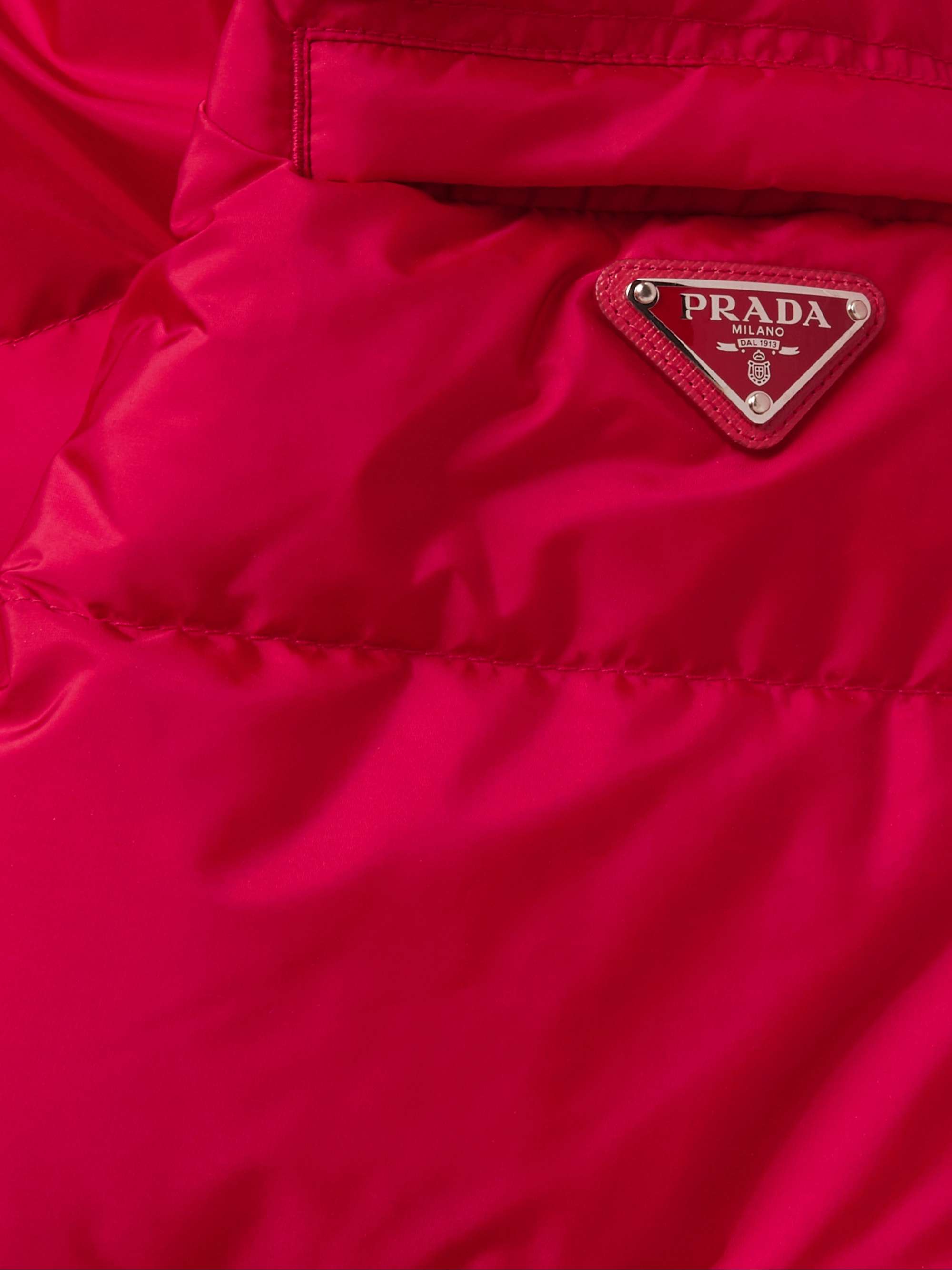 PRADA Logo-Appliquéd Quilted Nylon Down Jacket