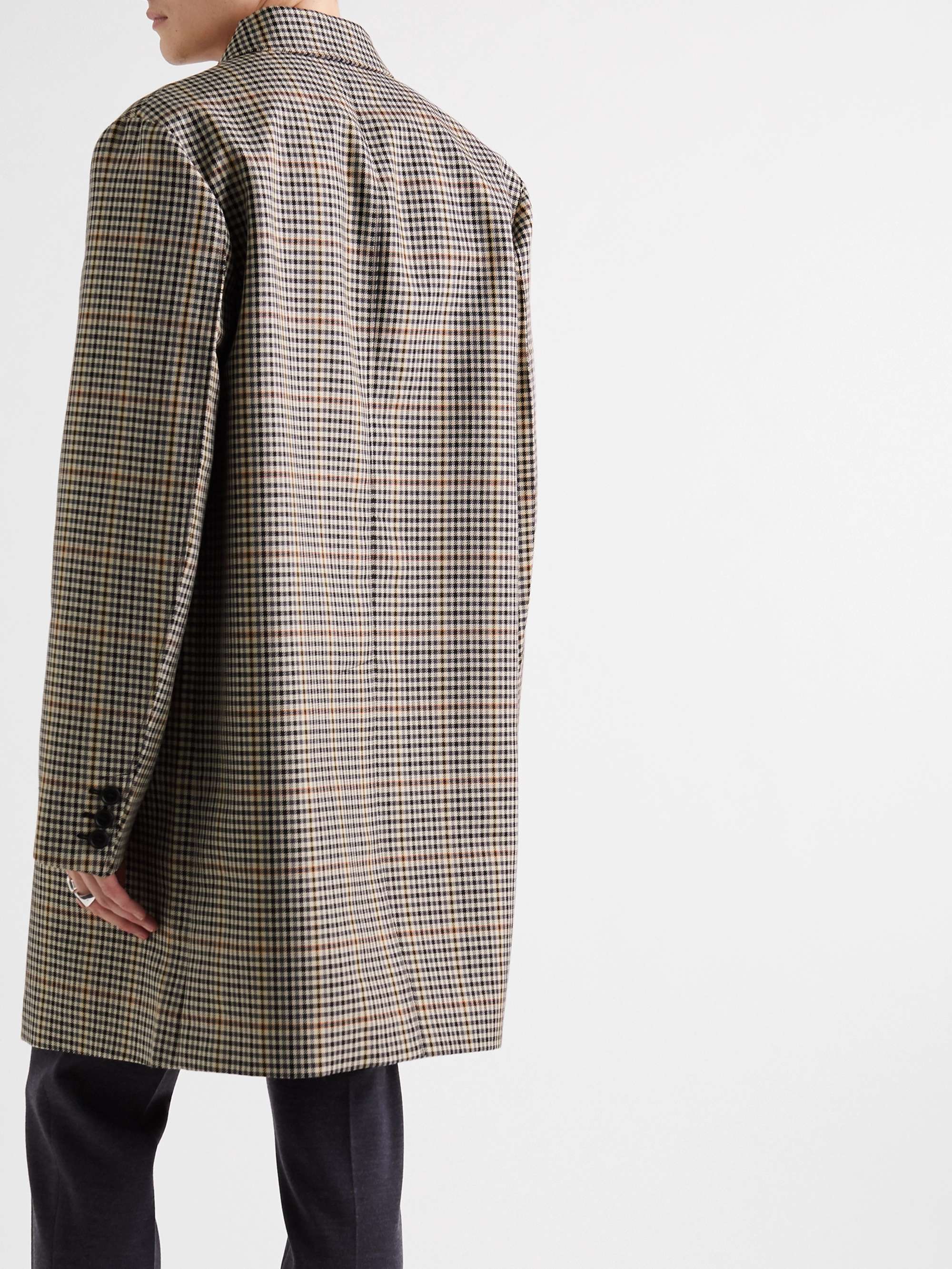 PRADA Houndstooth Wool-Blend Coat
