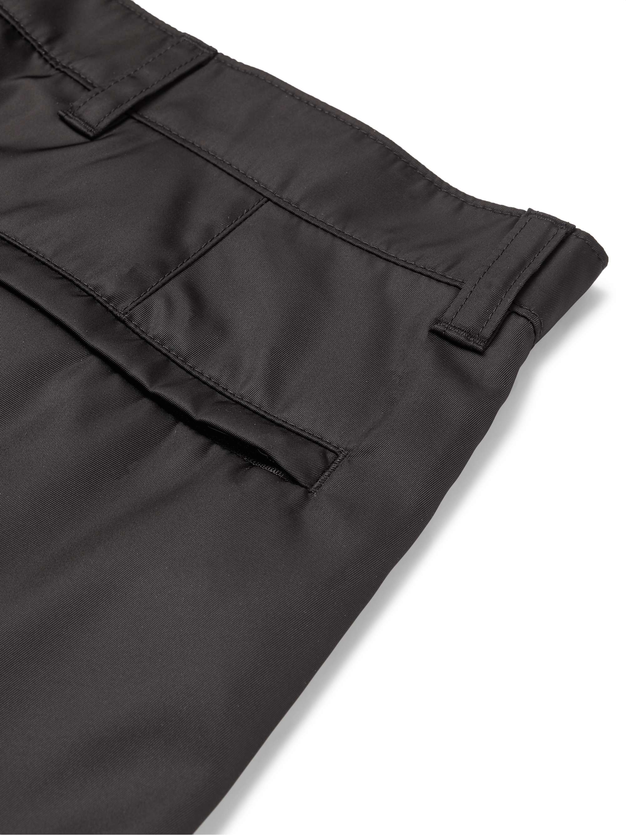 PRADA Tapered Logo-Appliquéd Nylon-Gabardine Cargo Trousers