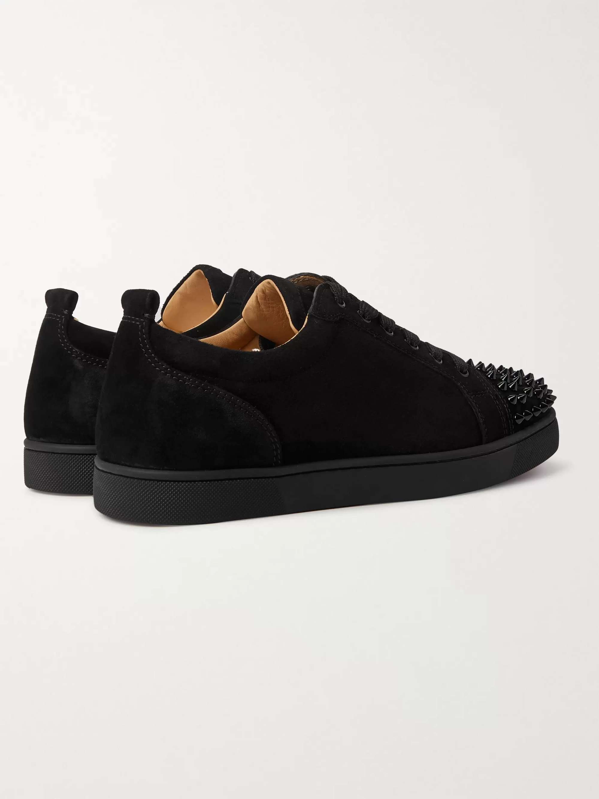 CHRISTIAN LOUBOUTIN Louis Junior Studded Suede Sneakers