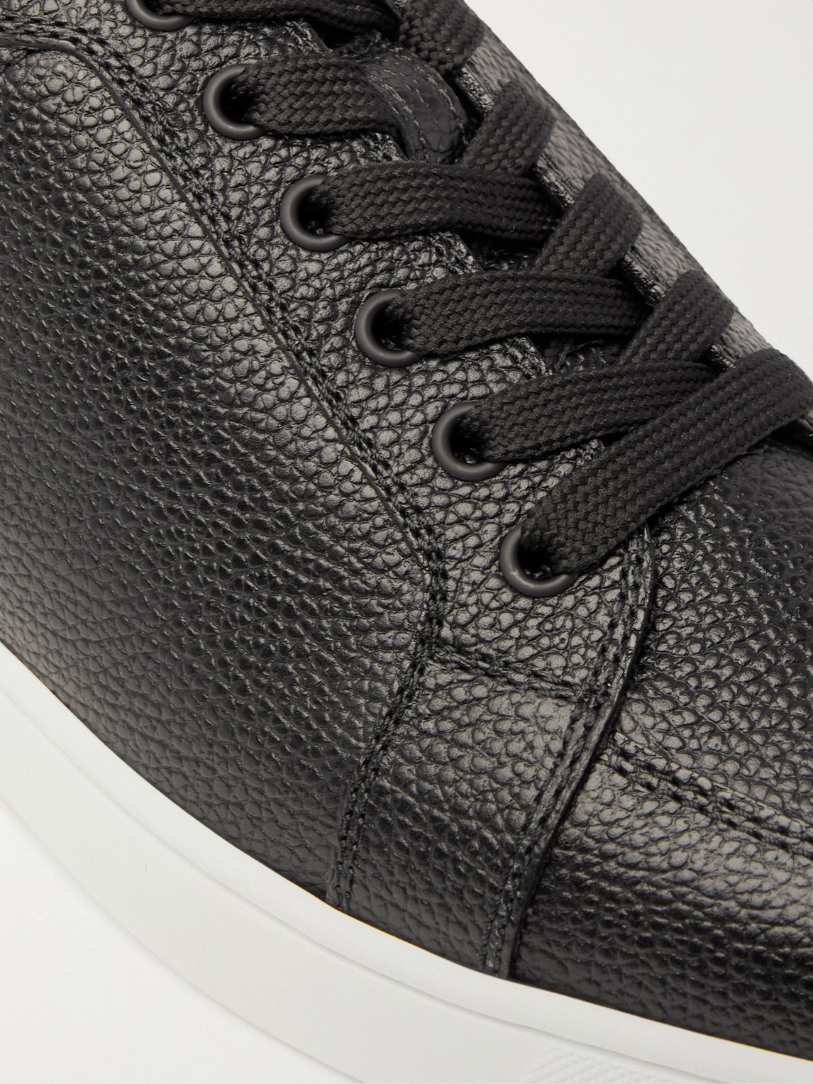 Shop Christian Louboutin Rantulow Full-grain Leather Sneakers In Black
