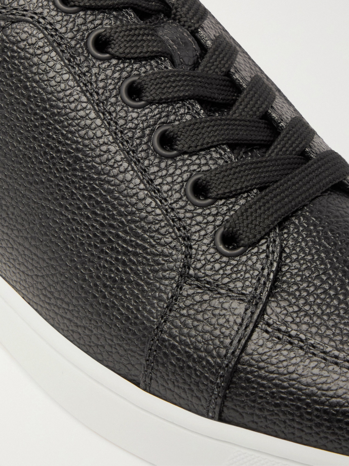 Christian Louboutin Rantulow Grained-leather Trainers In Black
