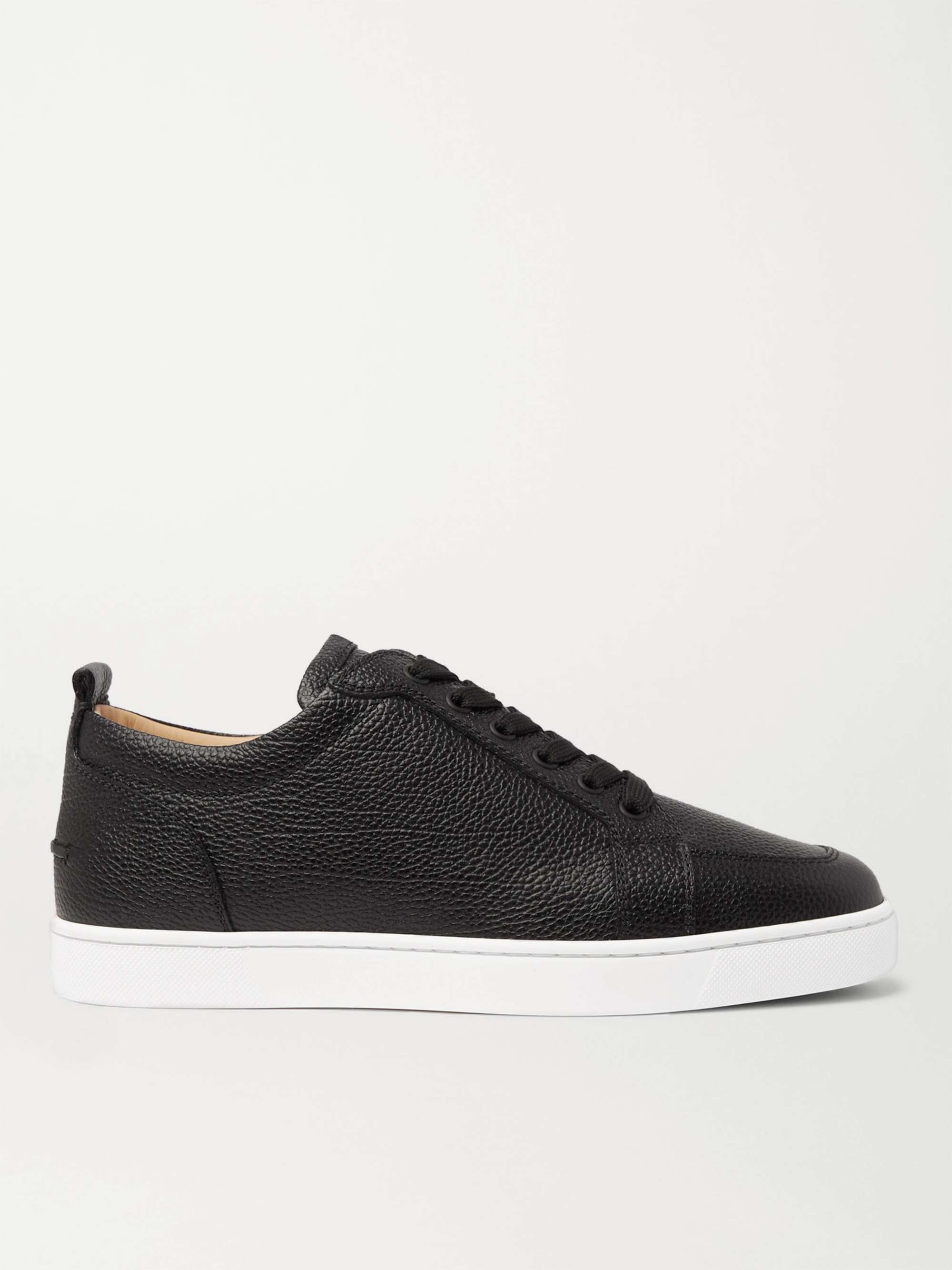 Christian Louboutin Rantulow Flat Leather Sneakers - Black