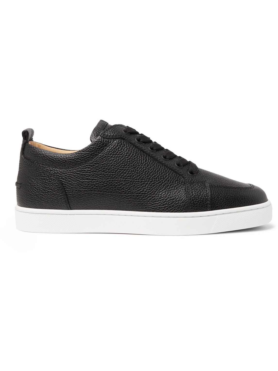 Christian Louboutin Rantulow Grained-leather Trainers In Black