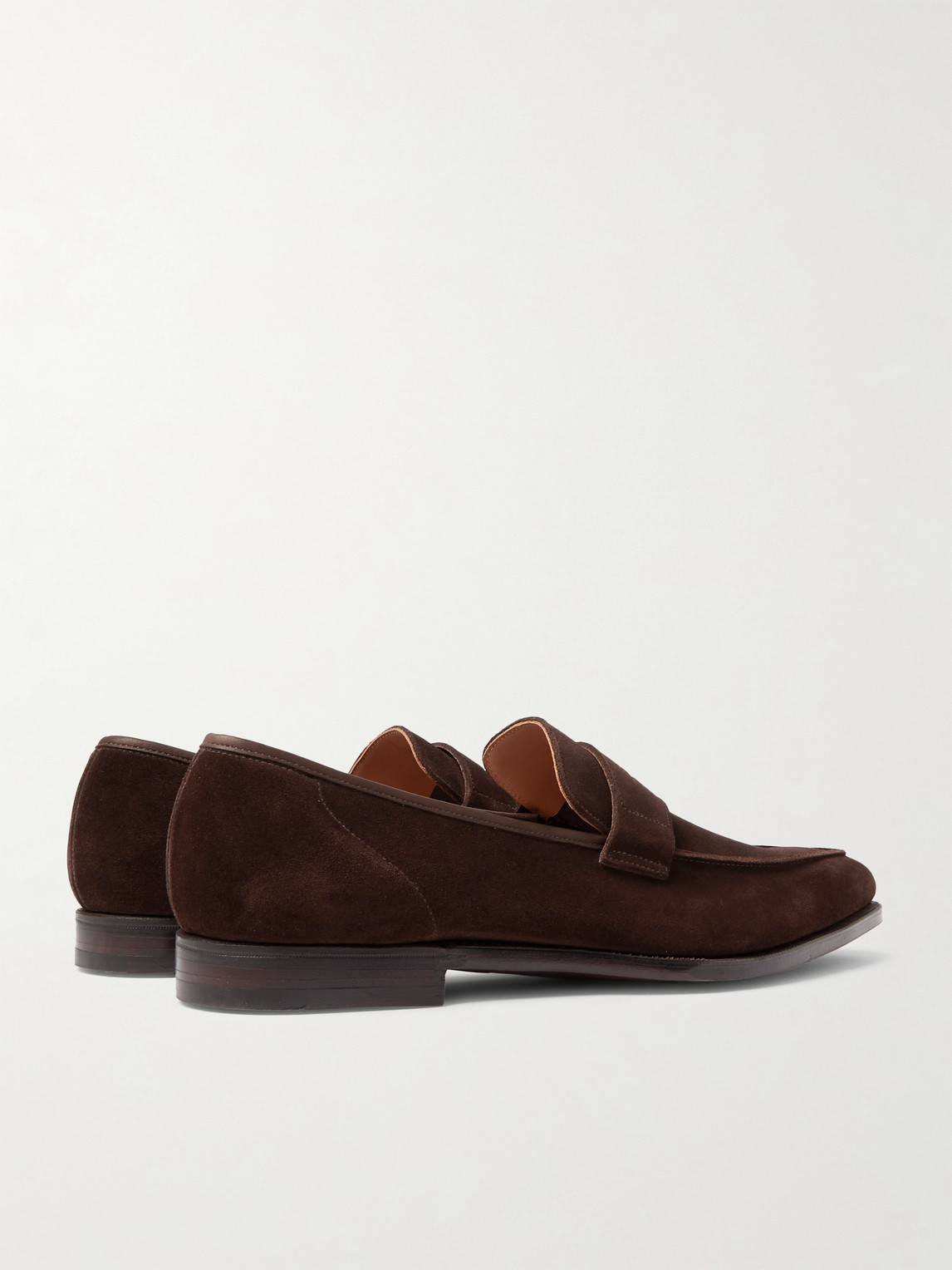 Shop George Cleverley George Suede Penny Loafers In Brown
