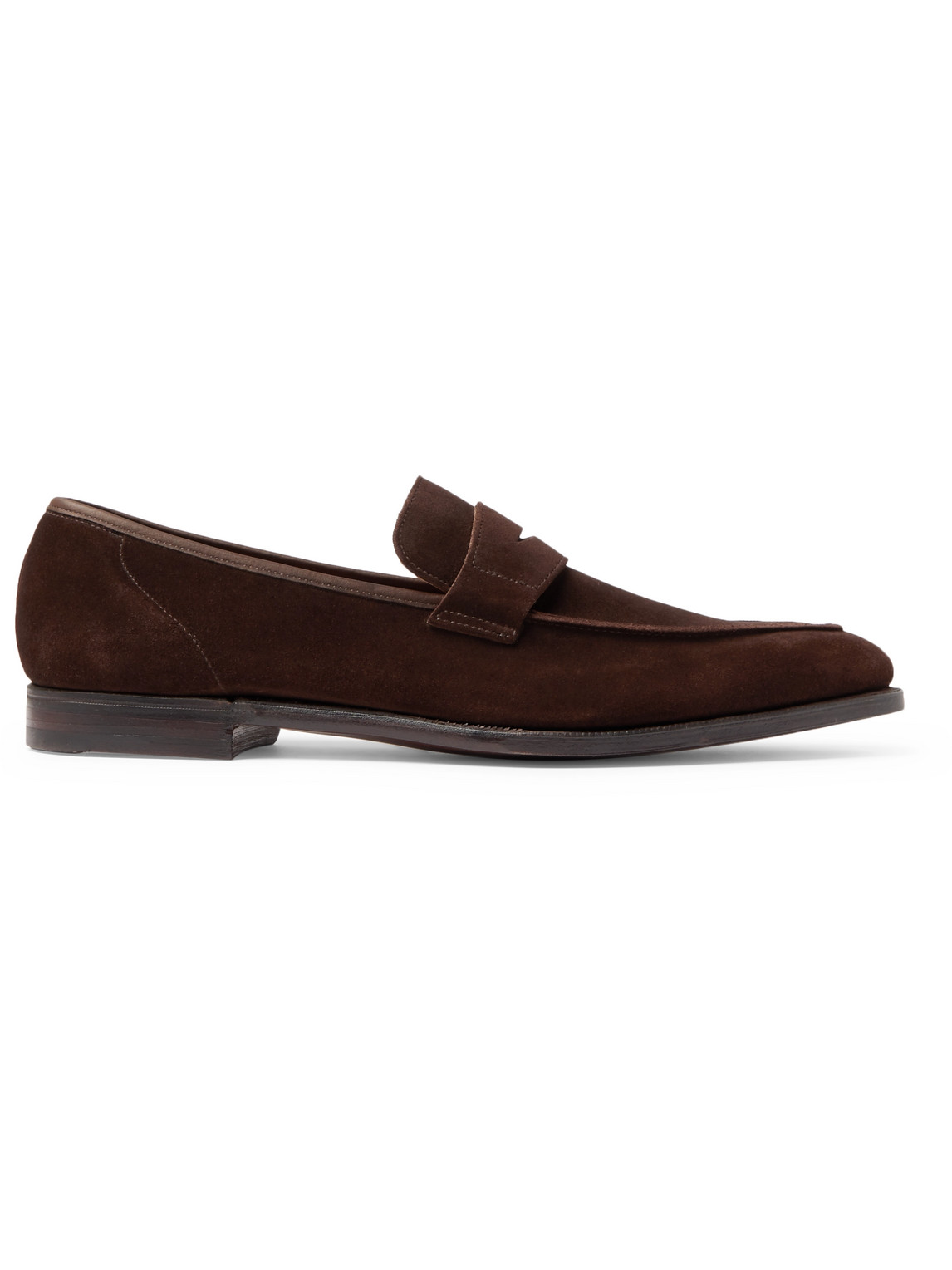 Shop George Cleverley George Suede Penny Loafers In Brown