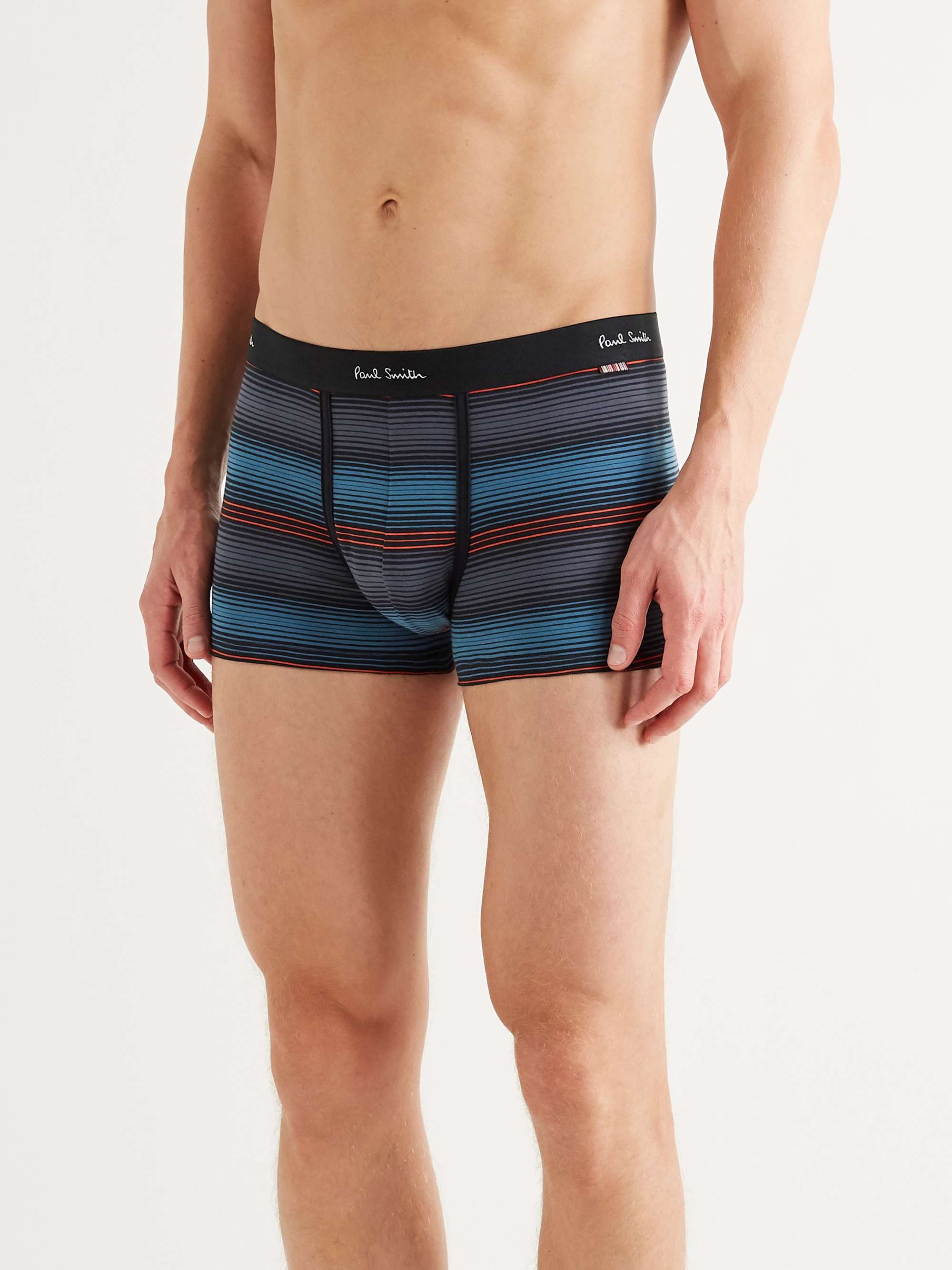 PAUL SMITH Striped Stretch-Cotton Boxer Briefs