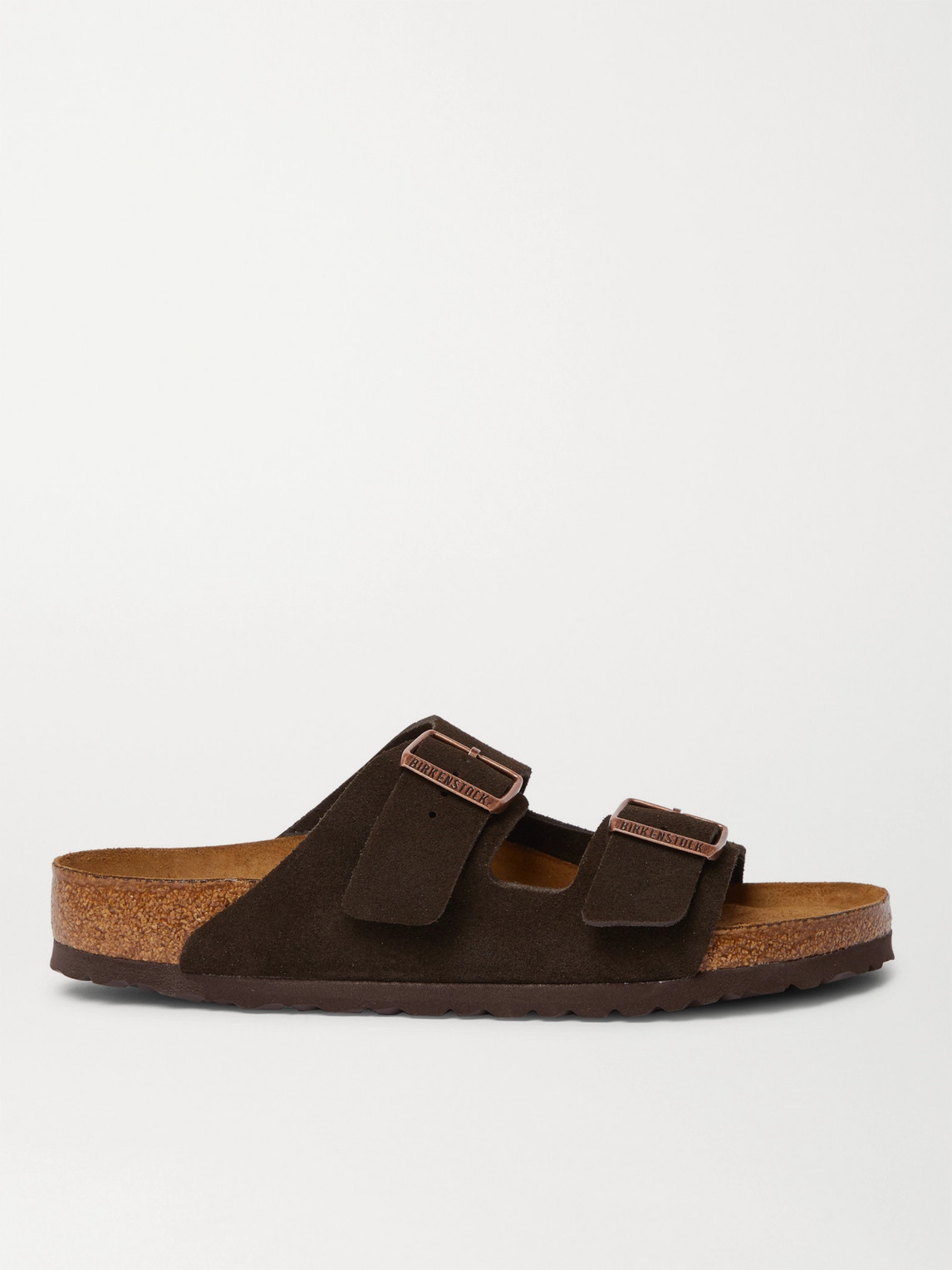 Birkenstock Arizona Suede Sandals In Mocha