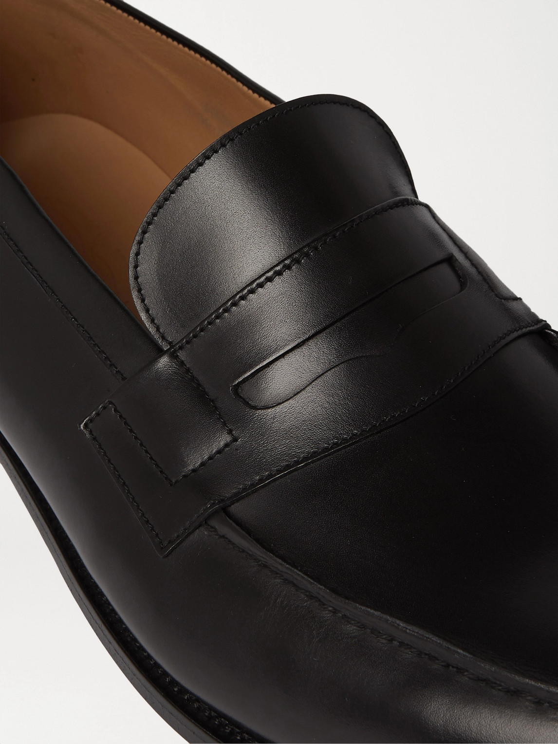 Shop Jm Weston 180 Moccasin Leather Loafers In Black