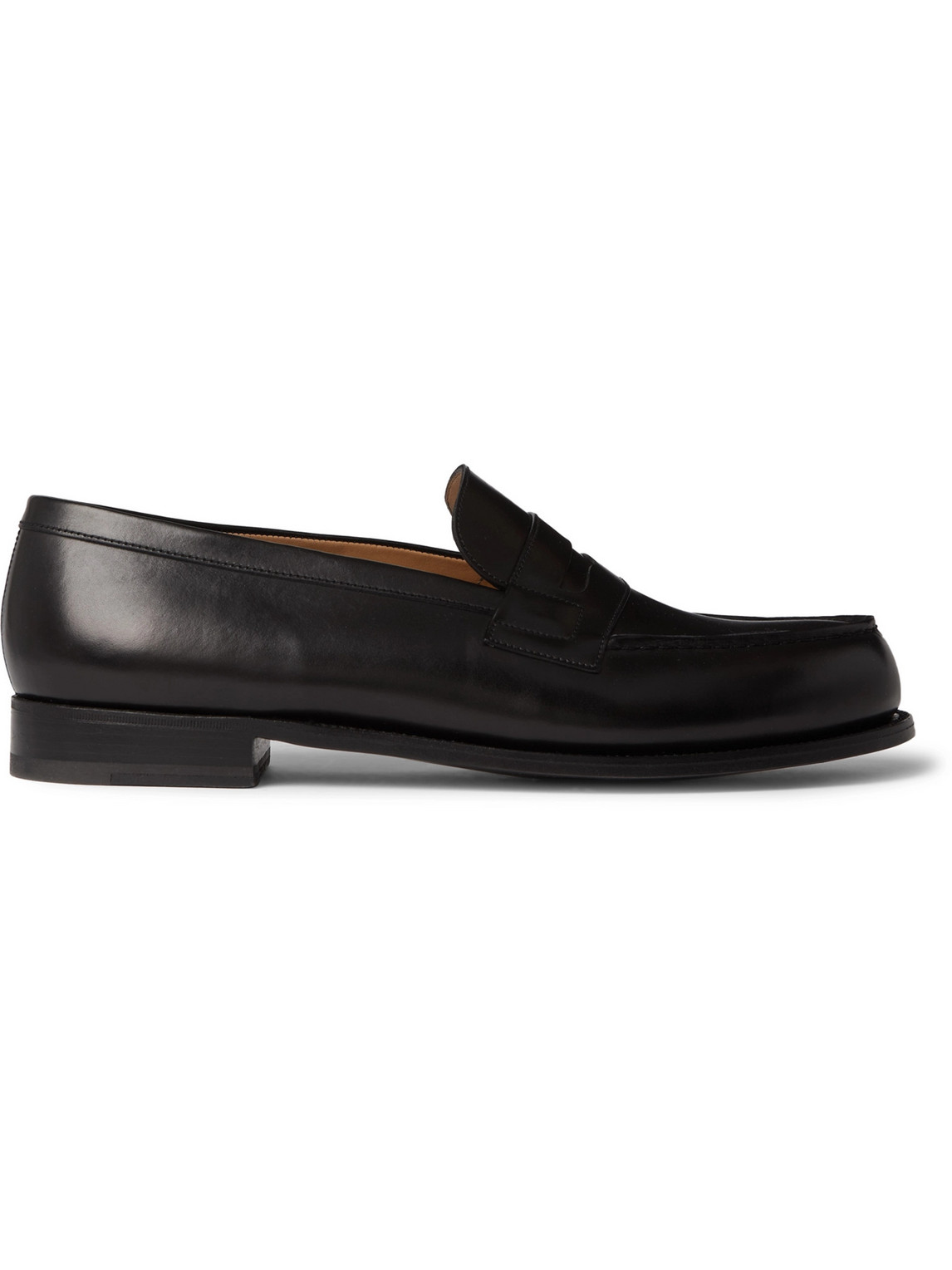 Jm Weston 180 Moccasin Leather Loafers In Black | ModeSens