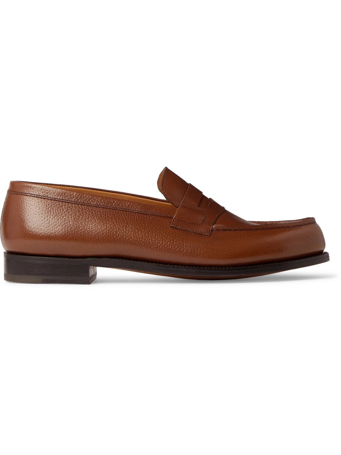 Jm Weston 180 Moccasin Full-grain Leather Loafers In Brown