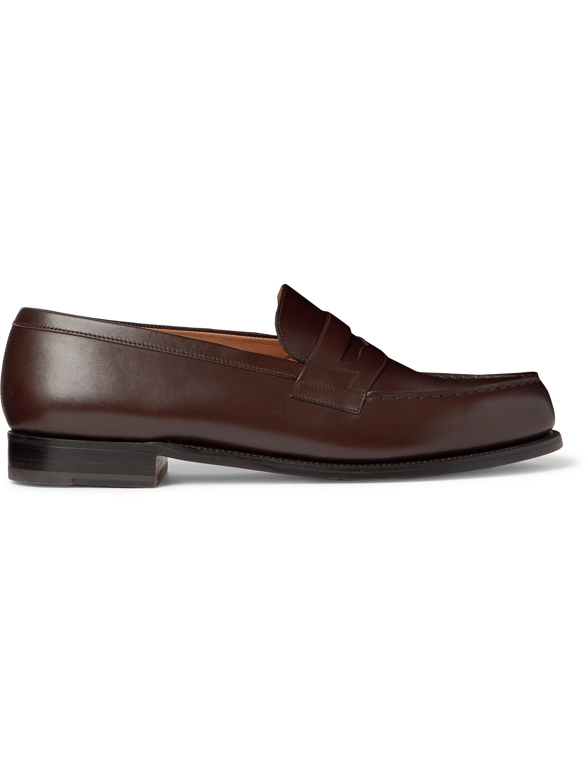 J.m. Weston 180 Moccasin Leather Loafers In Brown