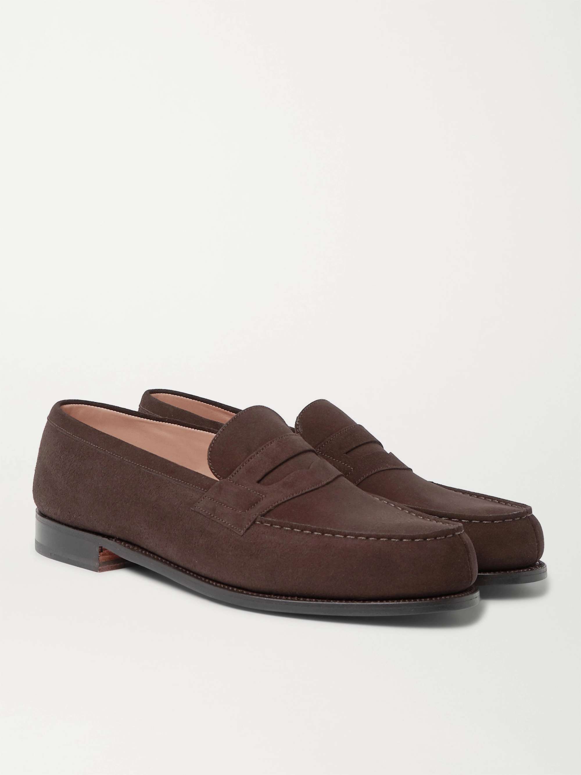 J.M. WESTON 180 Moccasin Suede Loafers