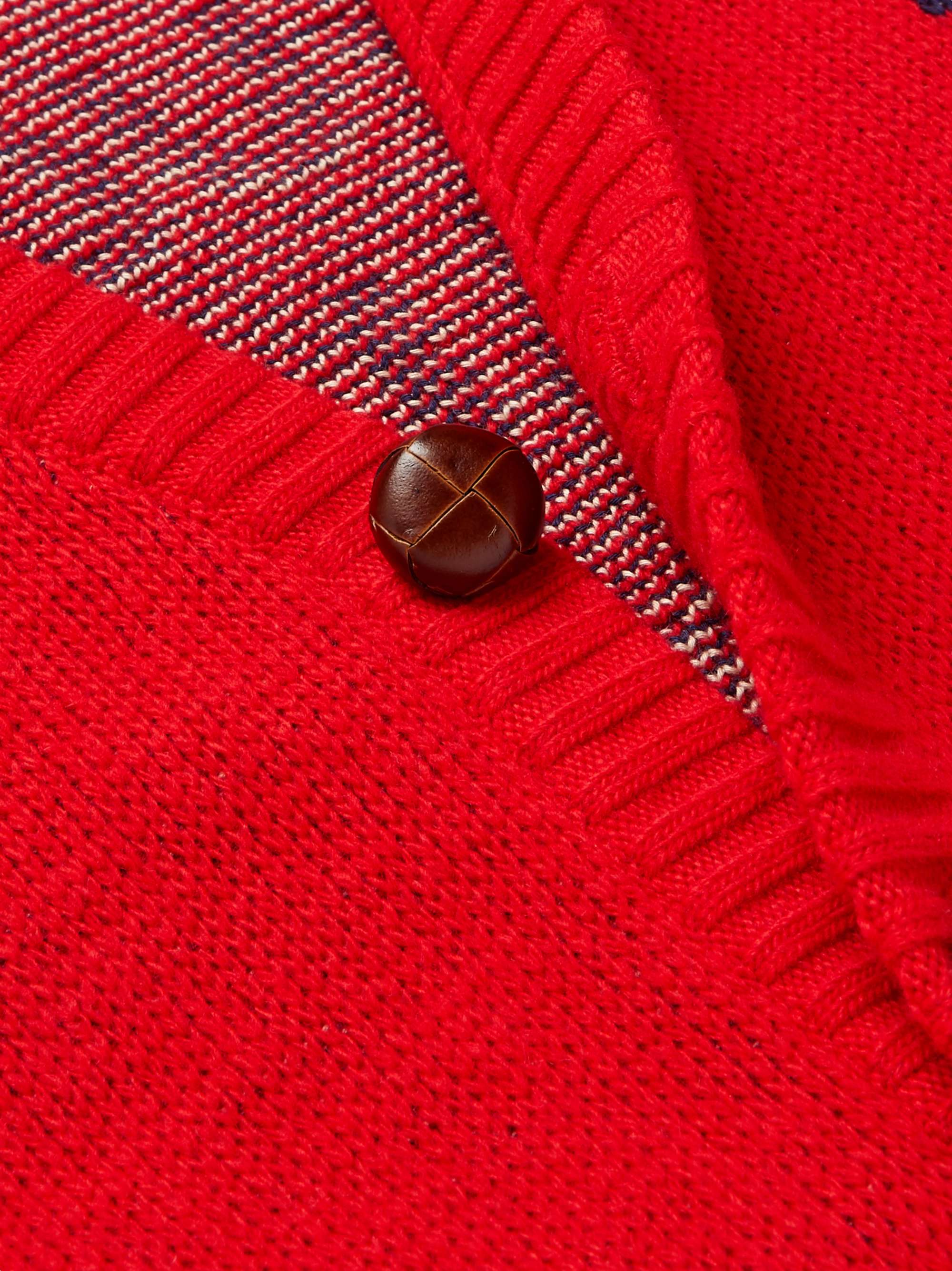 GUCCI Intarsia Wool and Cotton-Blend Cardigan