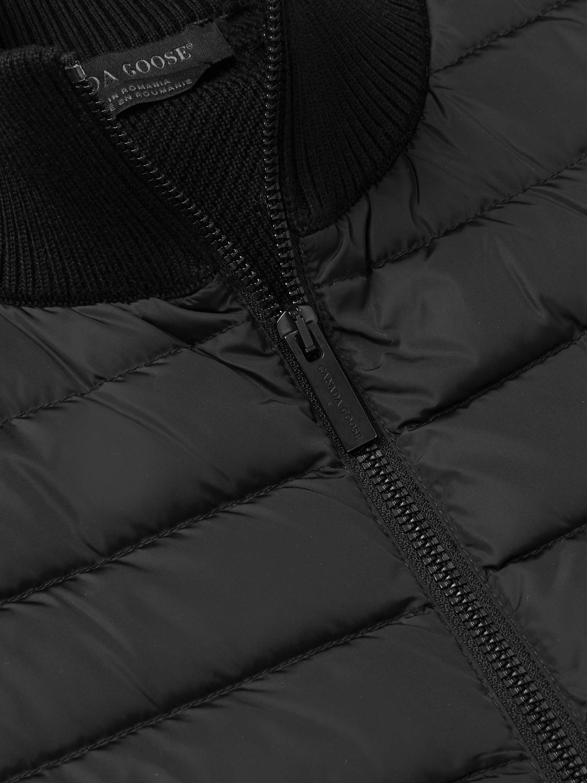 CANADA GOOSE HyBridge Slim-Fit Merino Wool and Quilted Nylon Down Gilet
