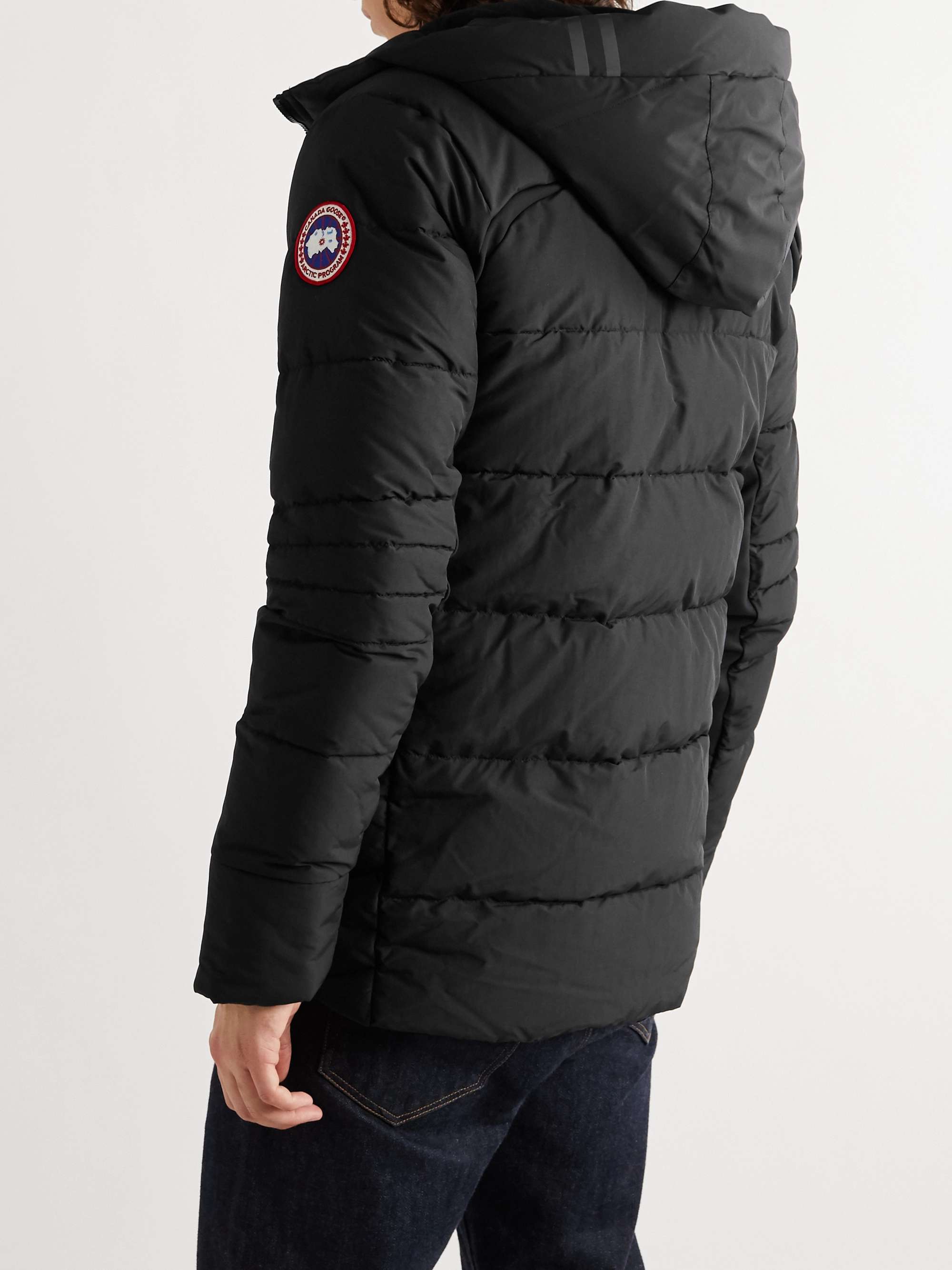 HyBridge Quilted Nylon Hooded Down Jacket