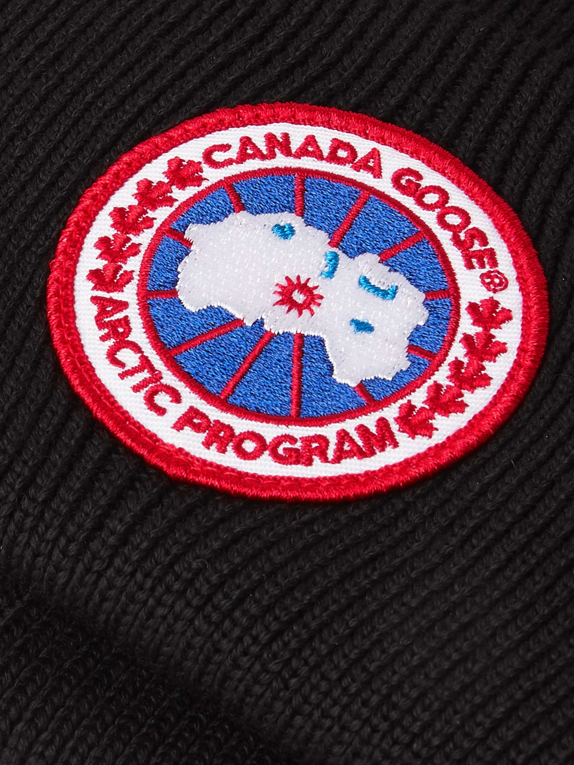 CANADA GOOSE Logo-Appliquéd Merino Wool Beanie