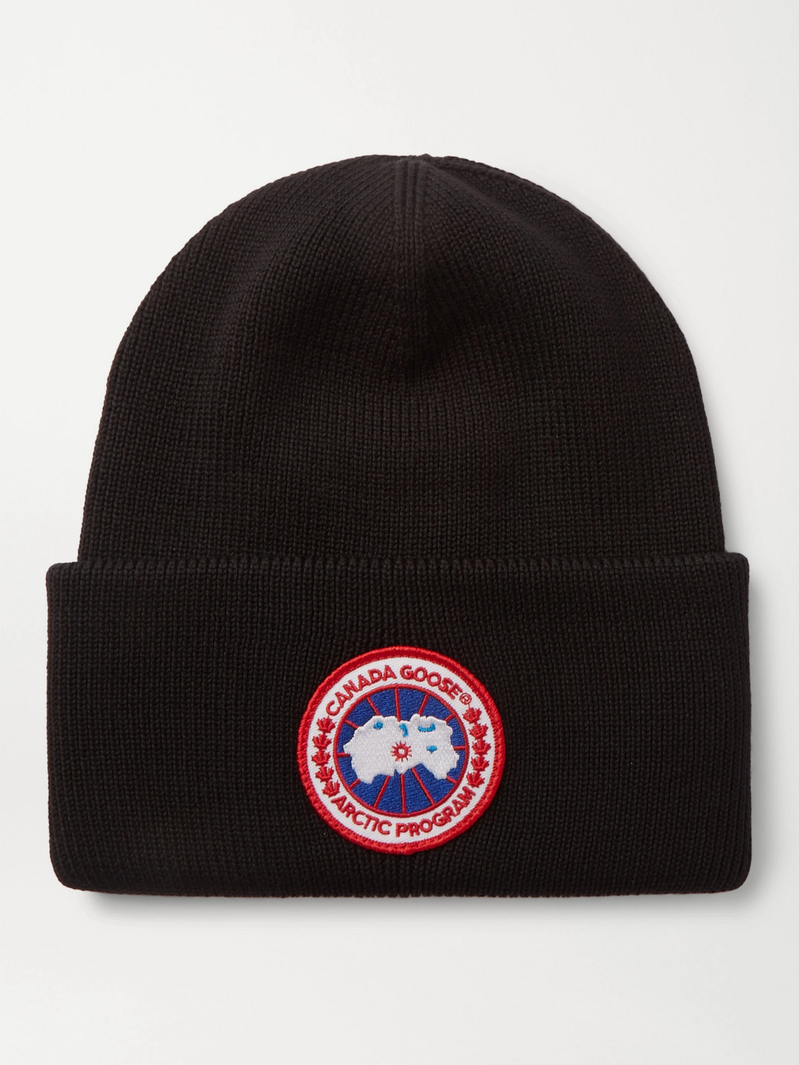 Canada Goose Logo-Appliquéd Merino Wool Beanie - Men