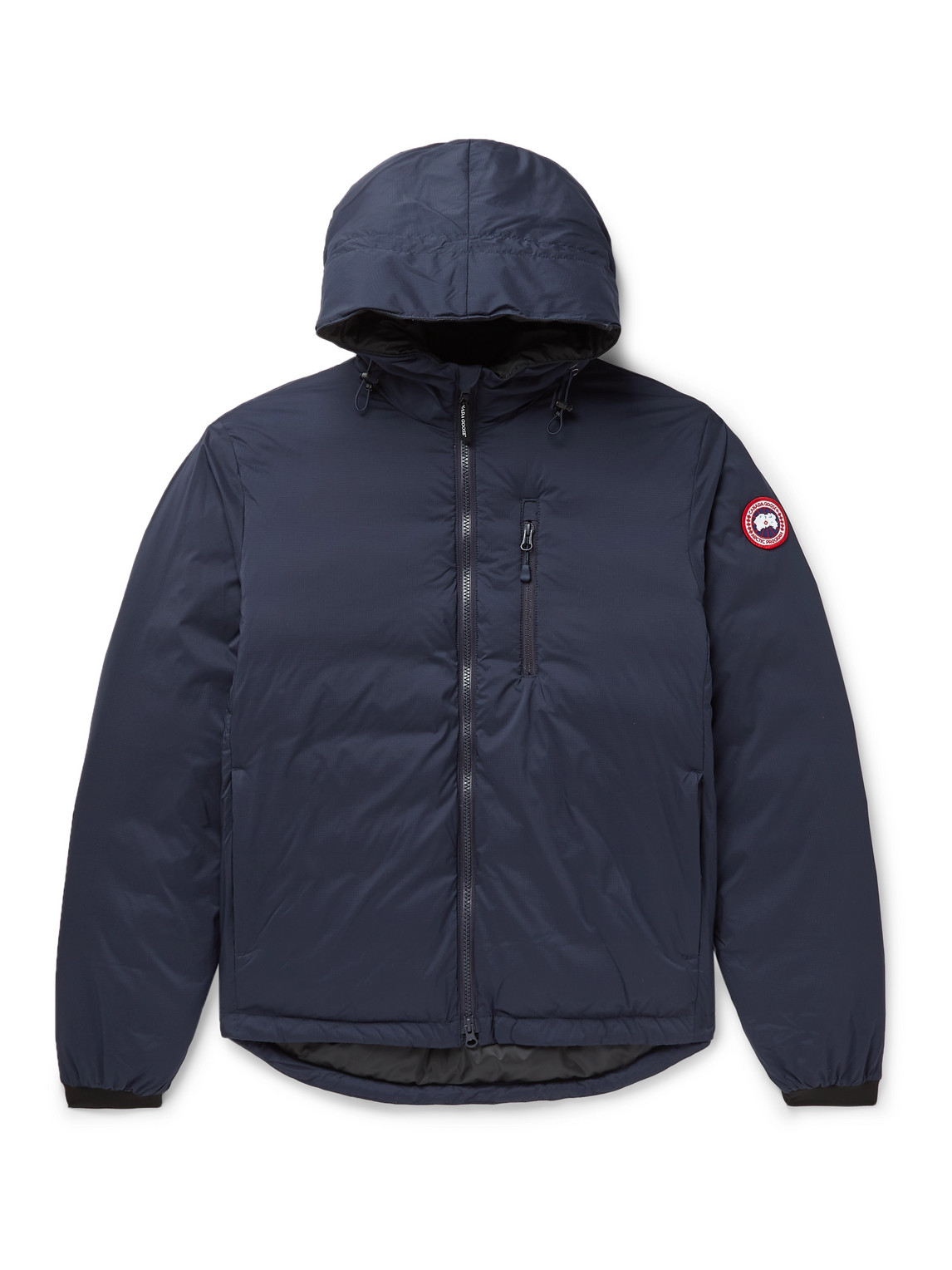 Canada Goose Lodge Slim-fit Nylon-ripstop Hooded Down Jacket In Blue