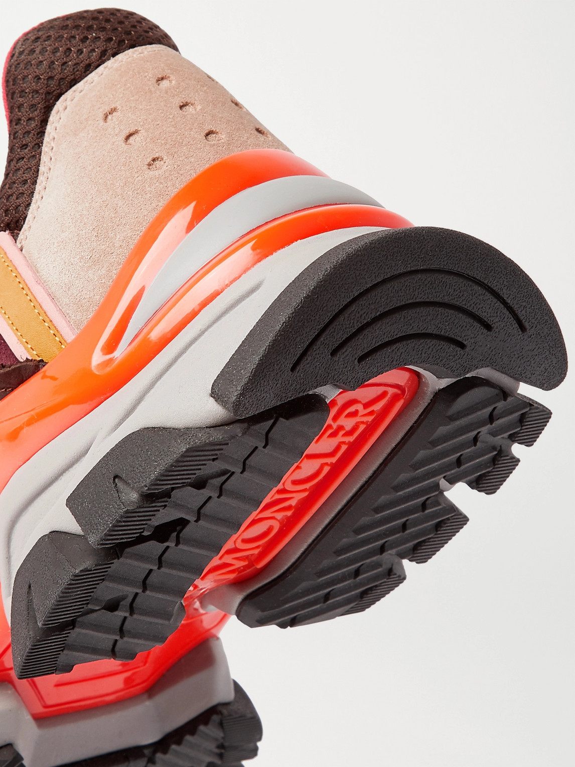 Moncler Leave No Trace Leather, Suede And Mesh Sneakers In Multi