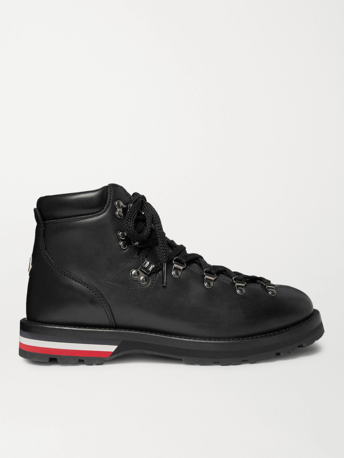 Striped Full-Grain Leather Boots