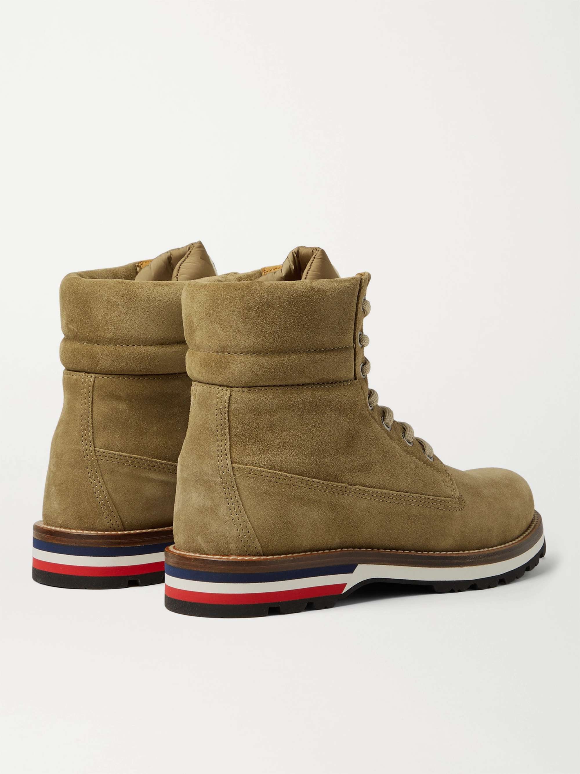 MONCLER Vancouver Striped Leather Hiking Boots