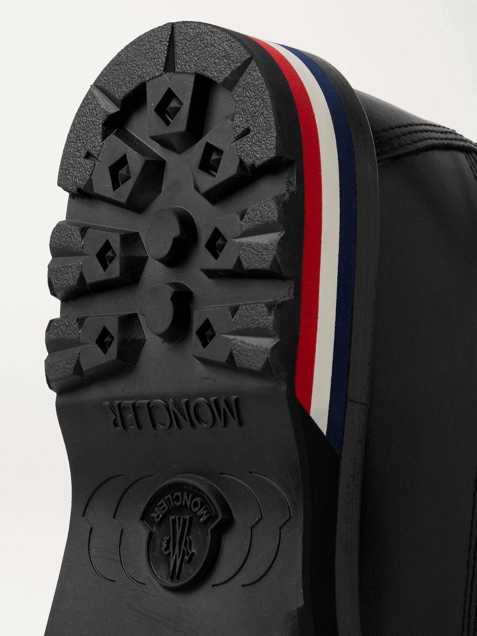 MONCLER Vancouver Striped Leather Hiking Boots