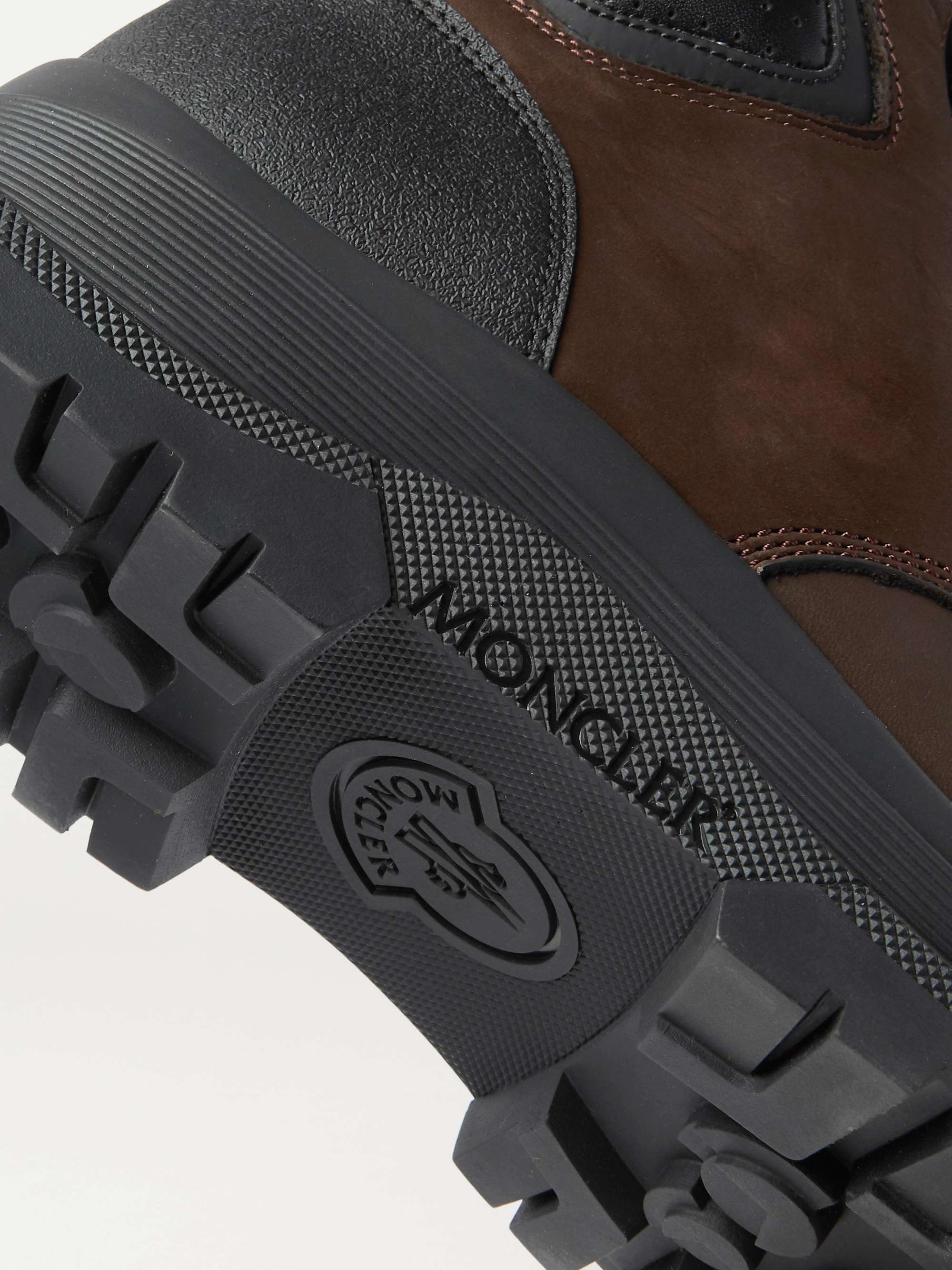 MONCLER Ulderic Leather-Trimmed Shearling-Lined Nubuck Boots