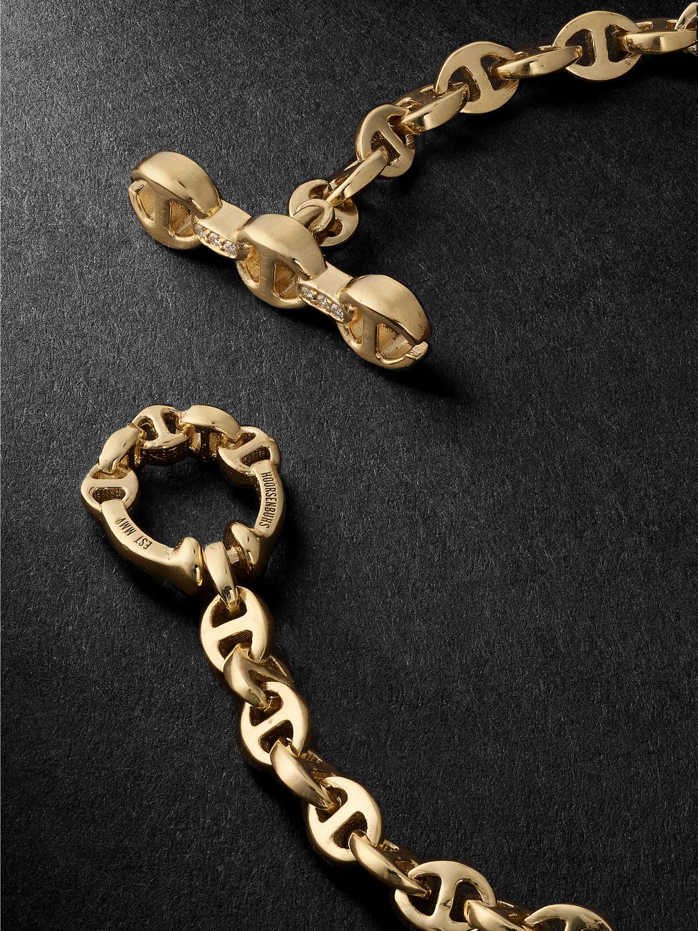 HOORSENBUHS 3mm Open-Link Gold Diamond Bracelet for Men | MR PORTER