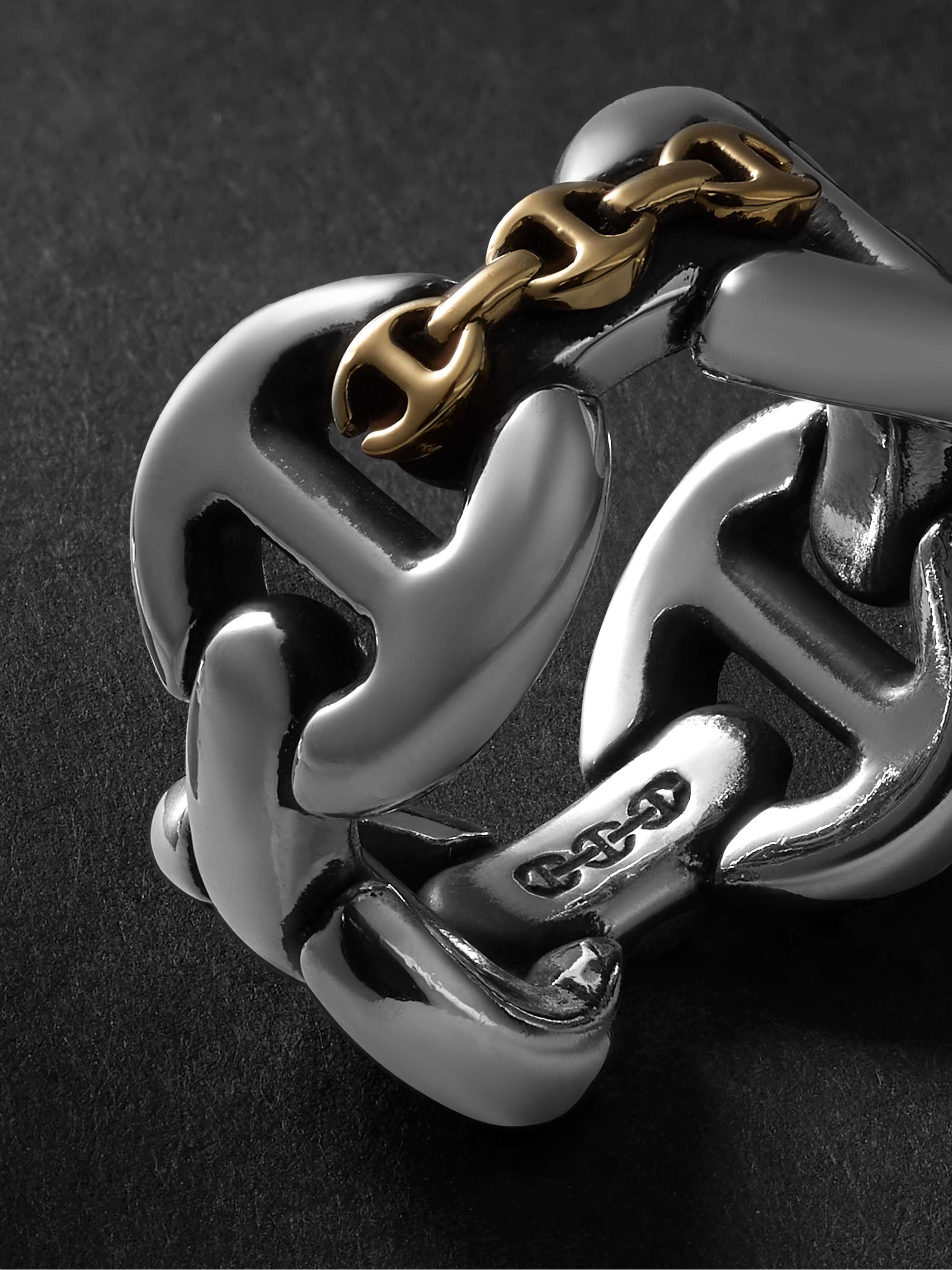 HOORSENBUHS Affix Quad Silver and Gold Ring