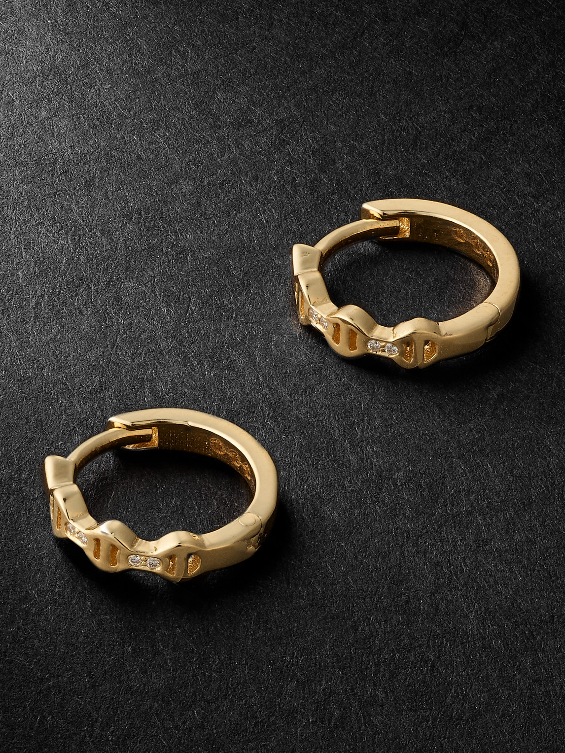 Hoorsenbuhs Gold Diamond Hoop Earrings