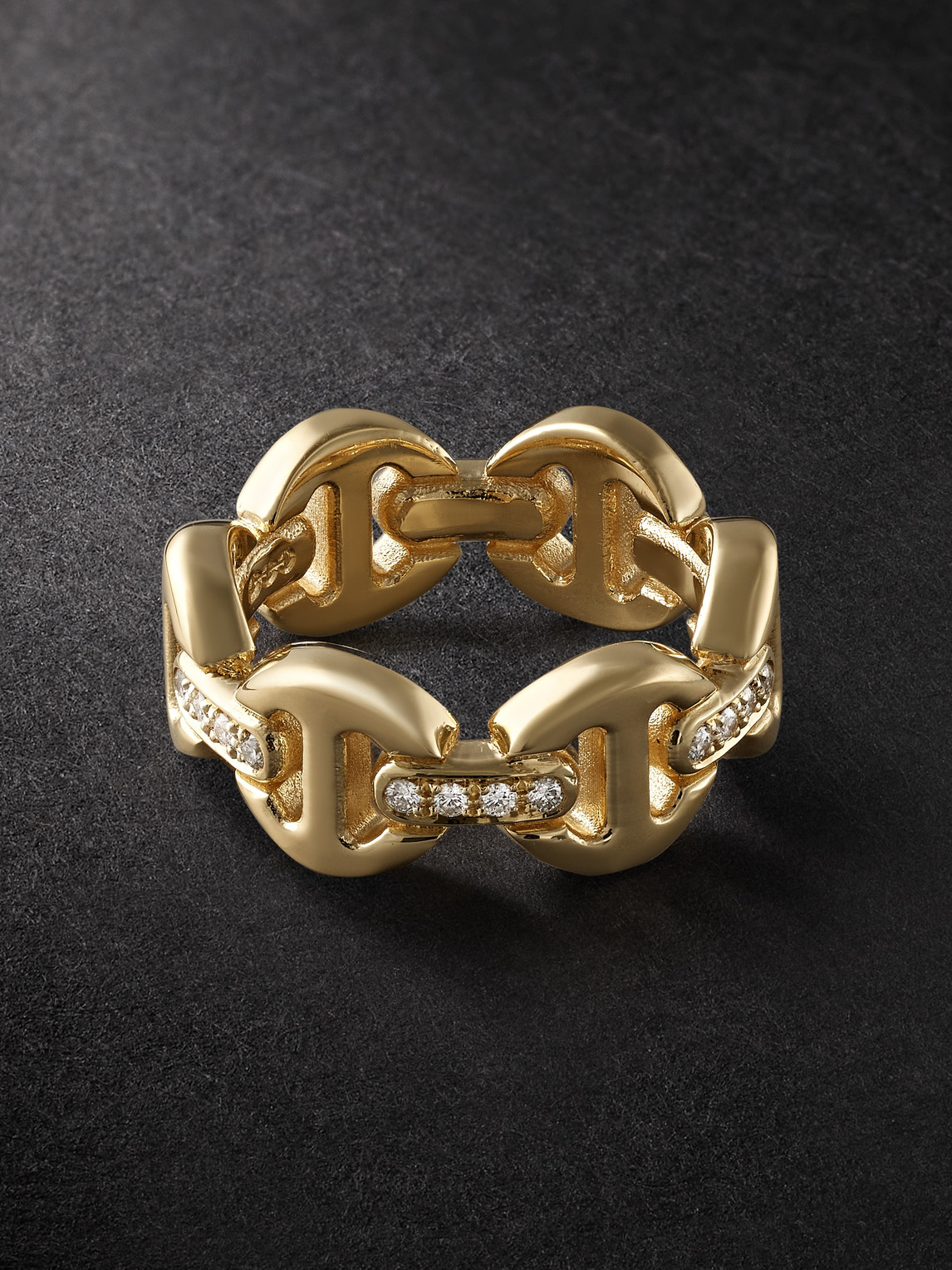 Hoorsenbuhs Dame Tri-Link 18-Karat Gold Diamond Ring - Men | Thumbnail 3 Hoorsenbuhs Dame Tri-Link 18-Karat Gold Diamond Ring - Men | Thumbnail 3
