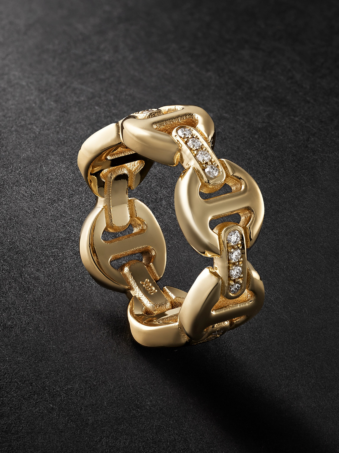 Hoorsenbuhs Dame Tri-Link 18-Karat Gold Diamond Ring - Men