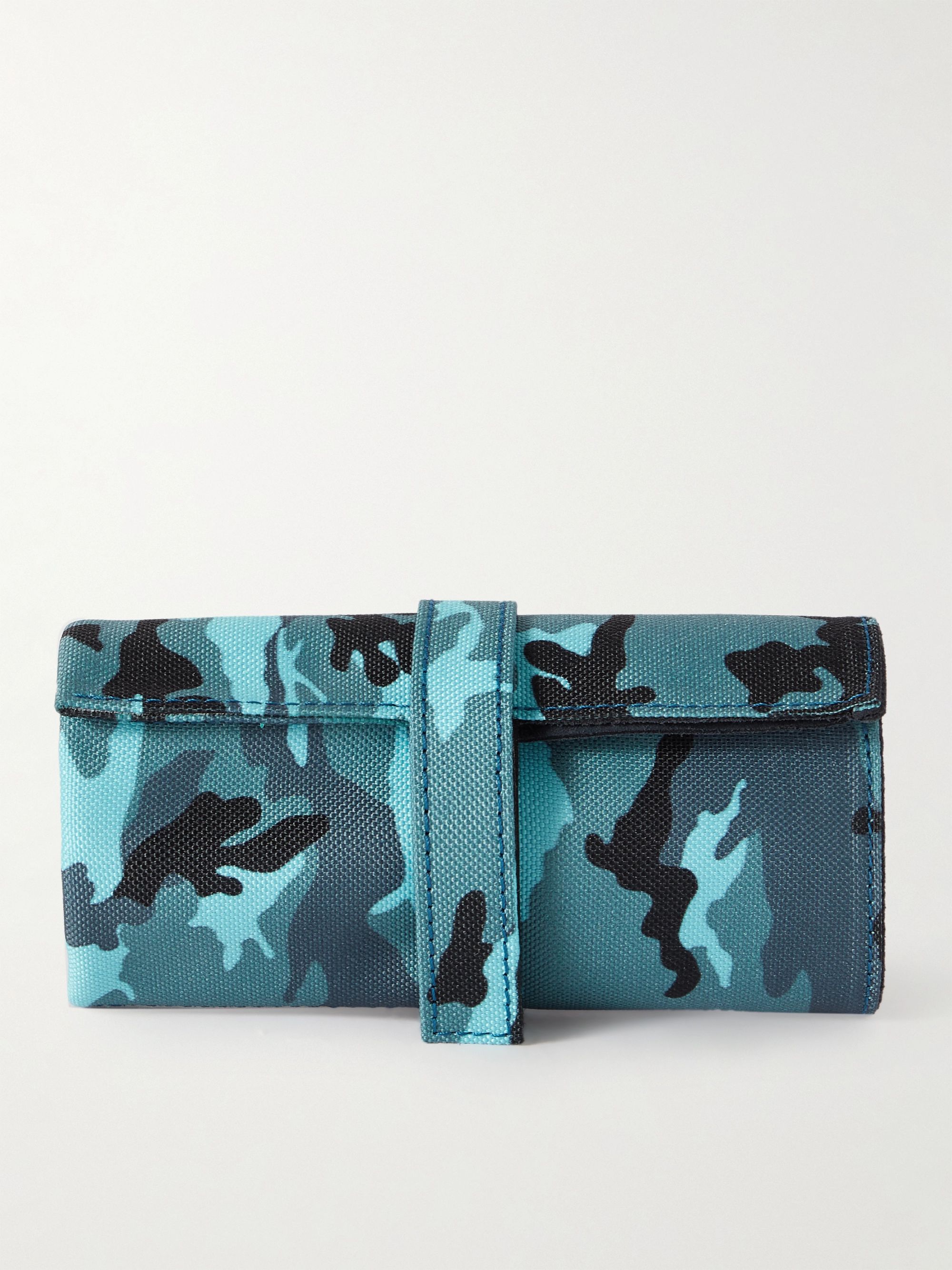 Bamford London - Men - camouflage-print Cordura Three-Watch Roll Blue