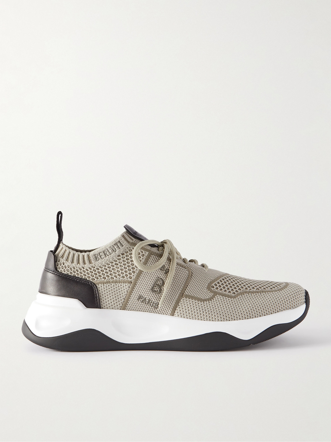 Berluti Shadow Leather-Trimmed Mesh Sneakers - Men
