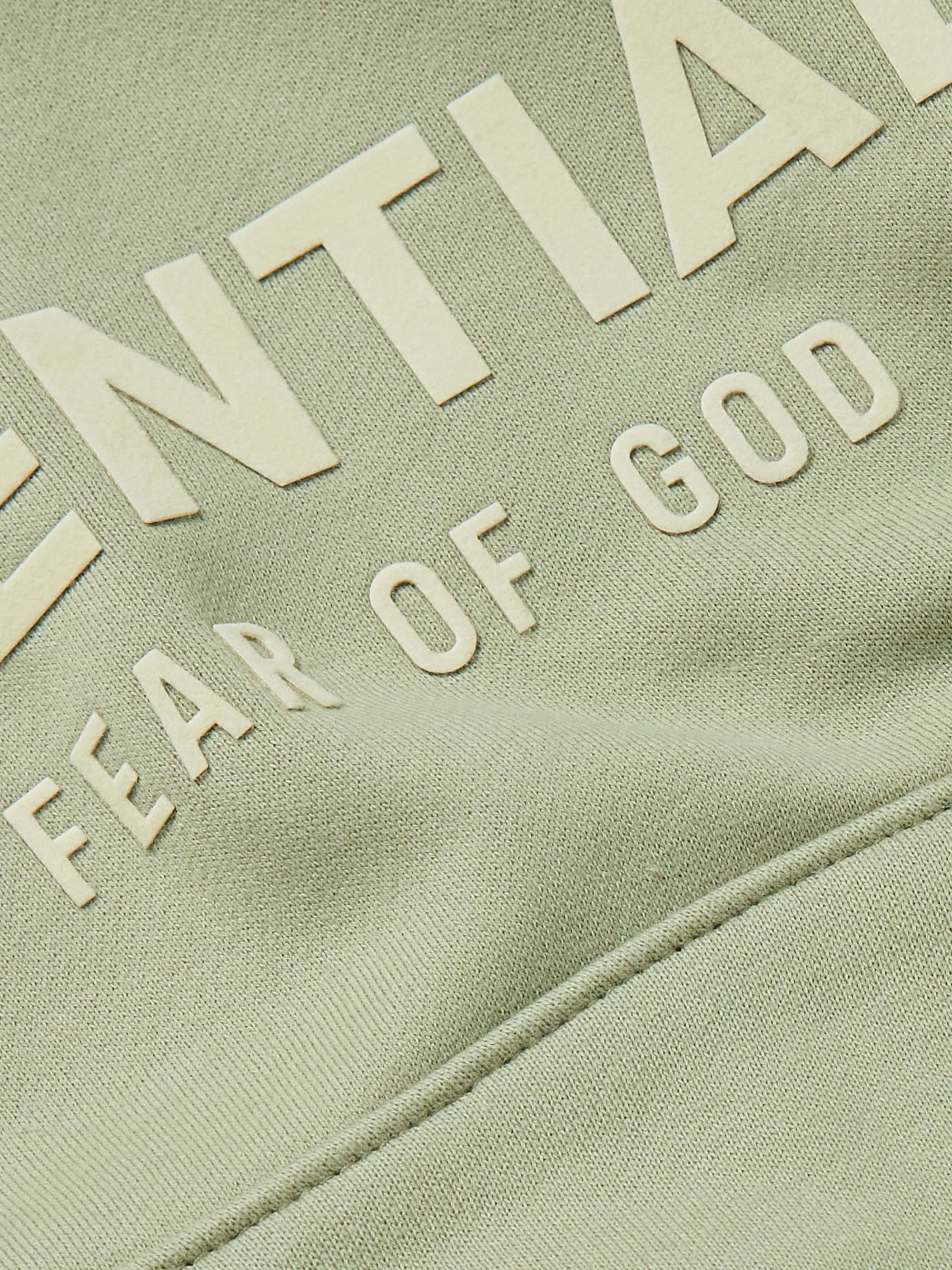 FEAR OF GOD ESSENTIALS KIDS Logo-Flocked Cotton-Blend Jersey Hoodie