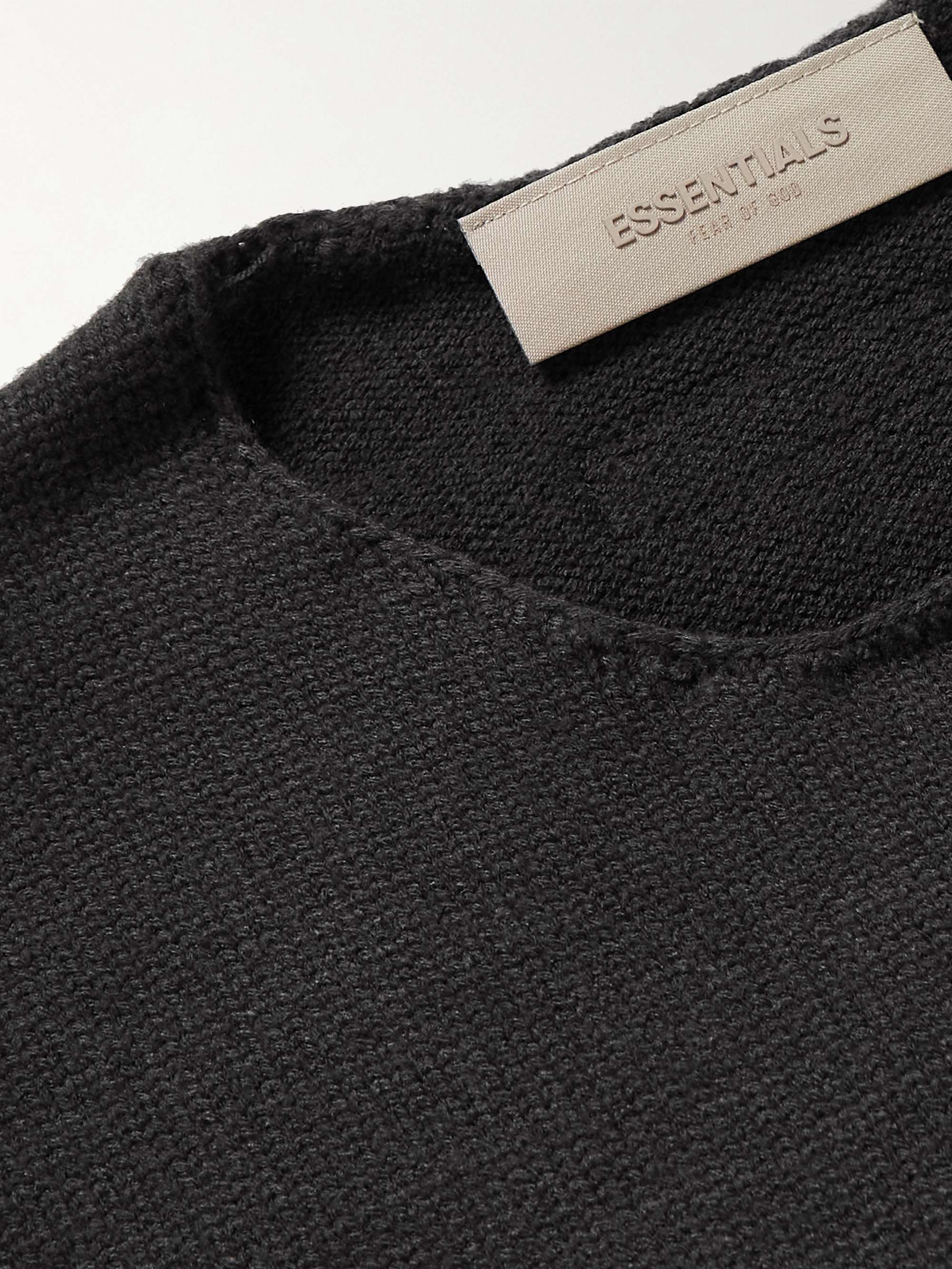 FEAR OF GOD ESSENTIALS KIDS Logo-Appliquéd Knitted Sweater