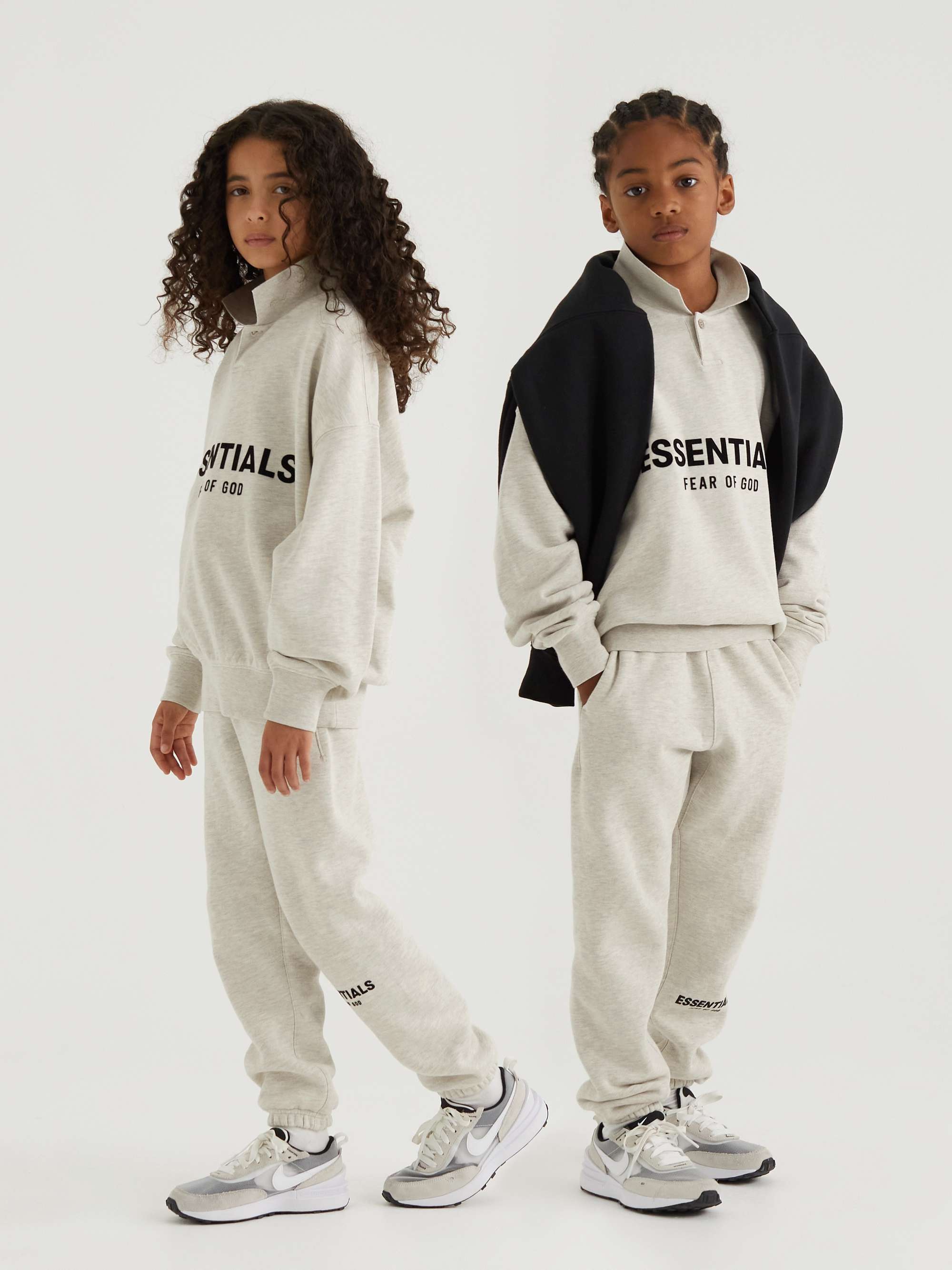 FEAR OF GOD ESSENTIALS KIDS Logo-Flocked Cotton-Jersey Polo Shirt