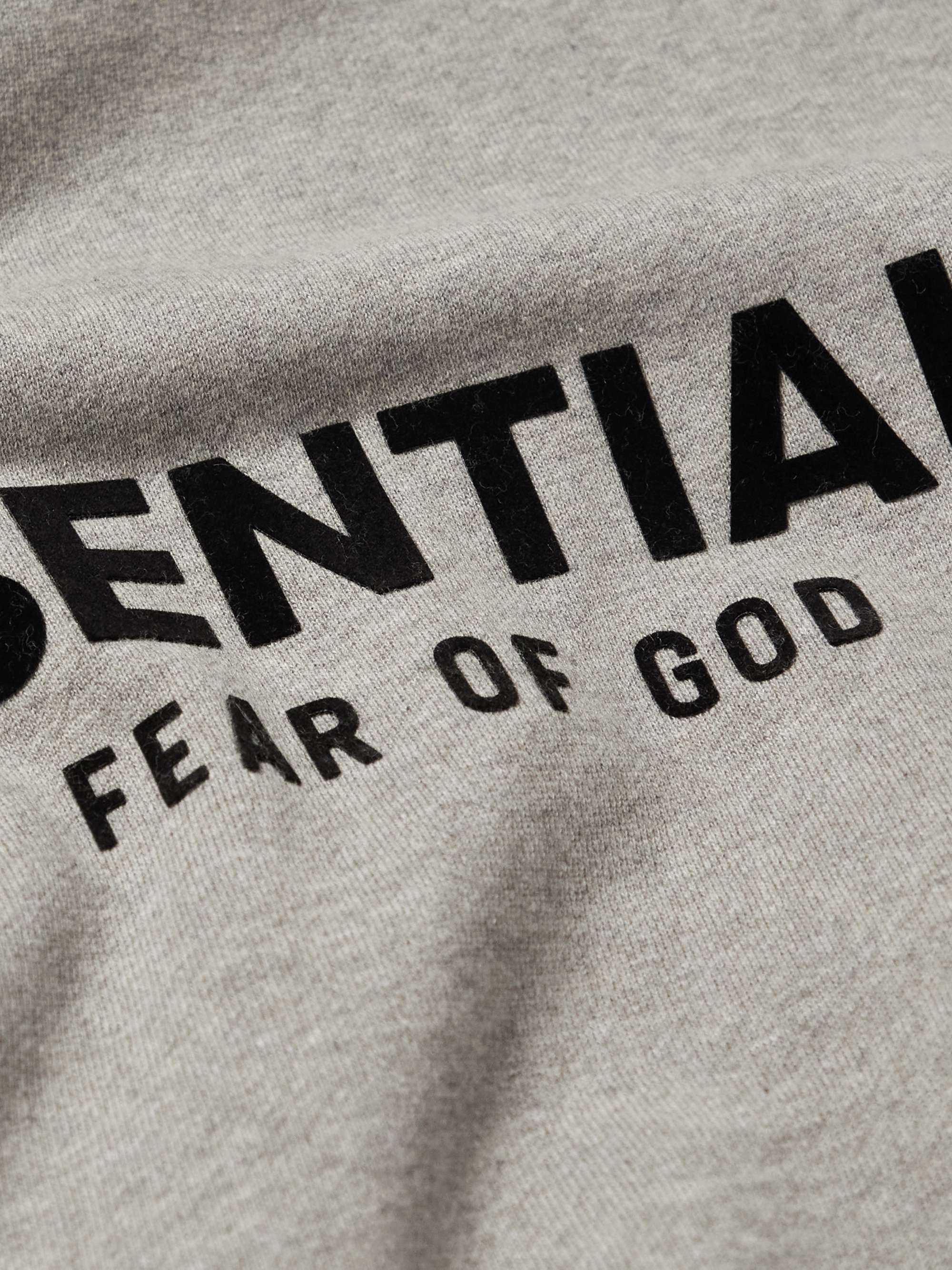 FEAR OF GOD ESSENTIALS KIDS Logo-Flocked Cotton-Blend Jersey Hoodie