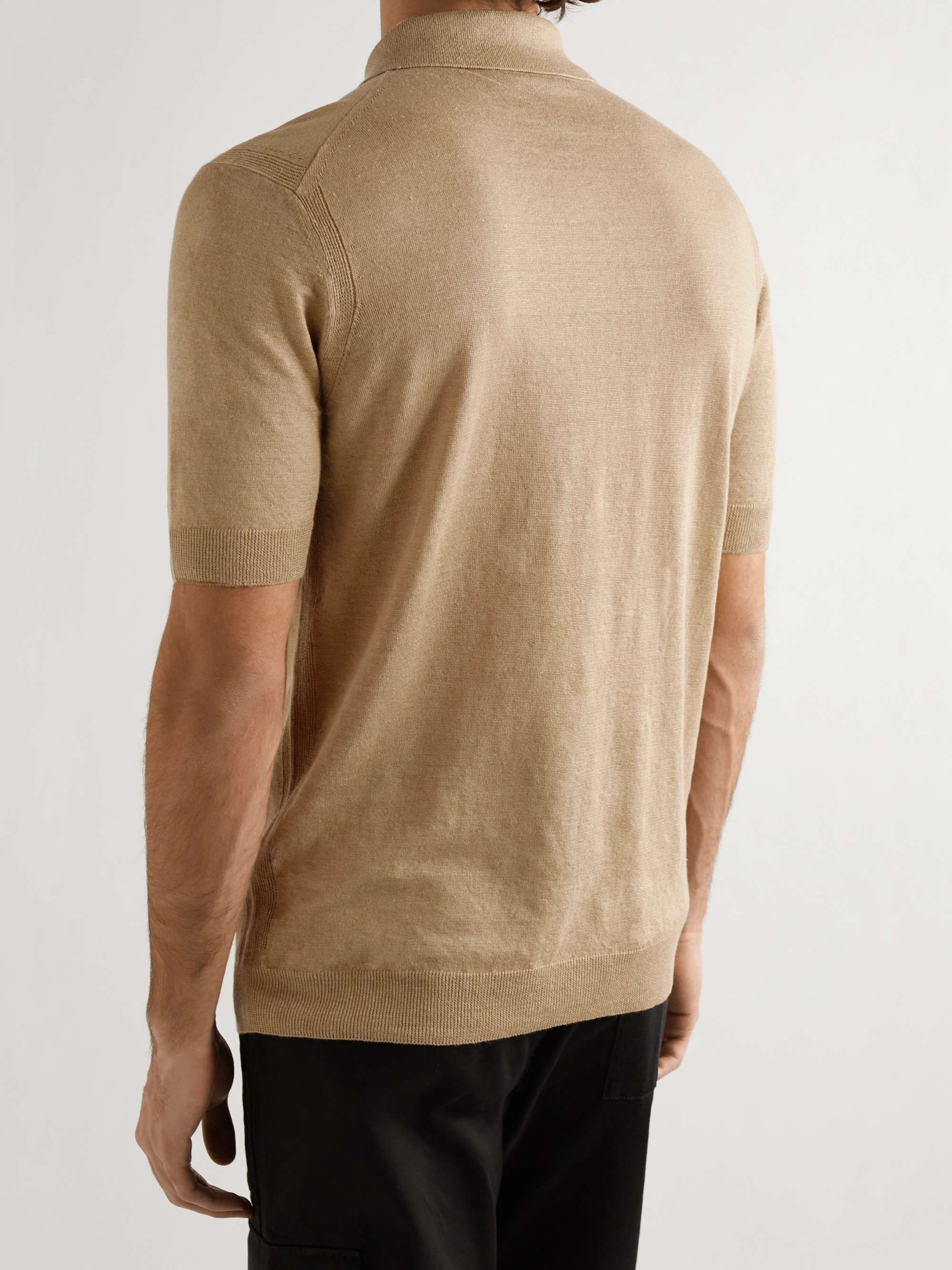 DUNHILL Slim-Fit Linen Polo Shirt