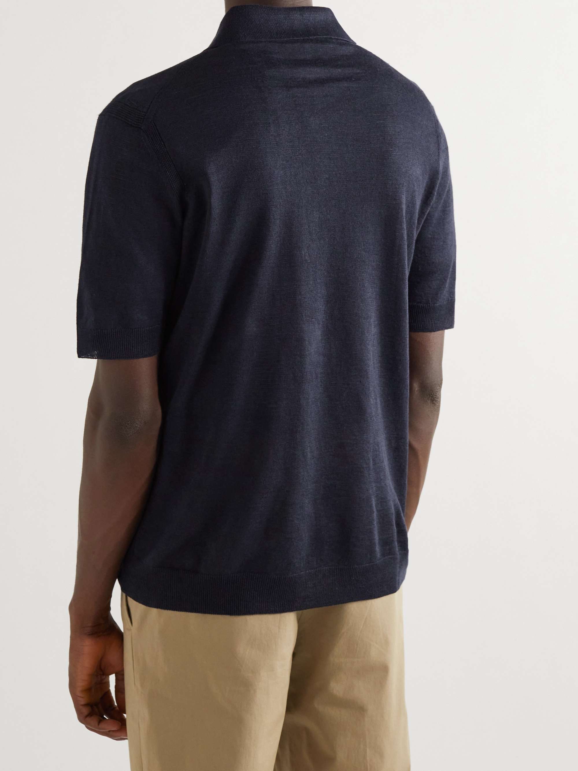DUNHILL Linen Polo Shirt