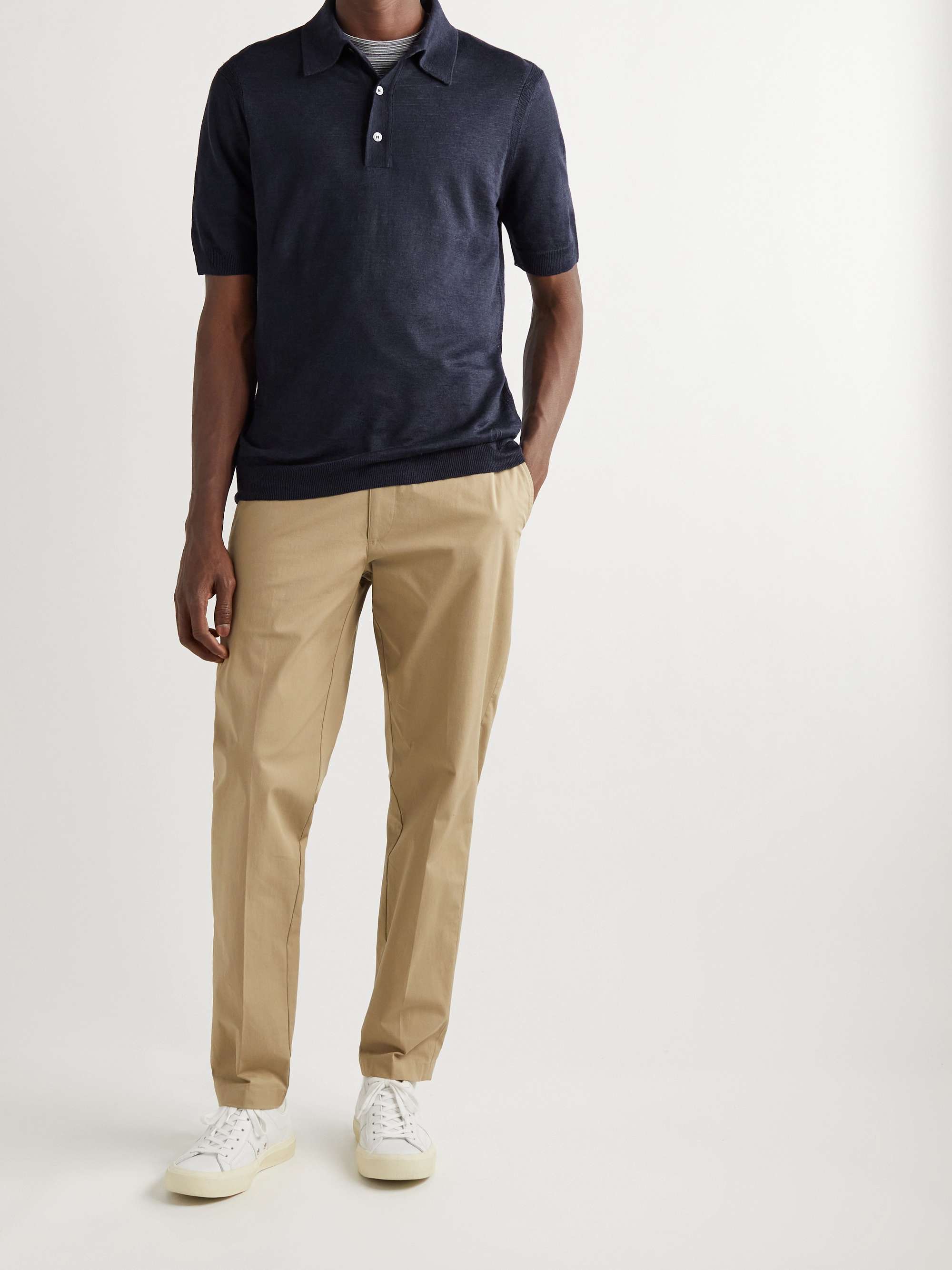DUNHILL Linen Polo Shirt