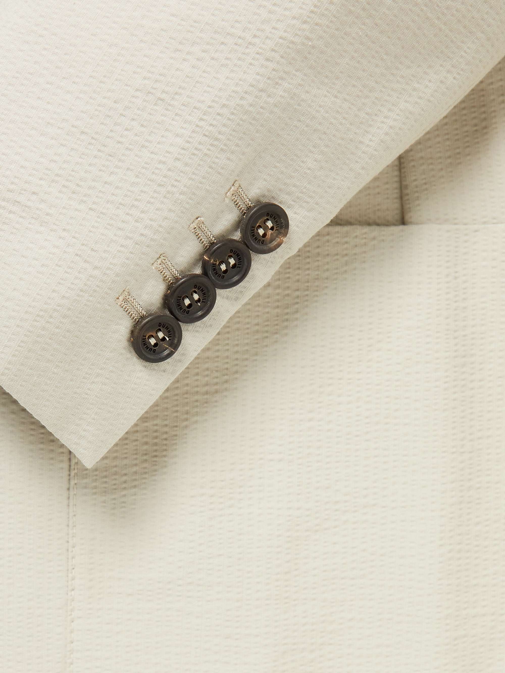 DUNHILL Mayfair Slim-Fit Cotton-Blend Seersucker Blazer