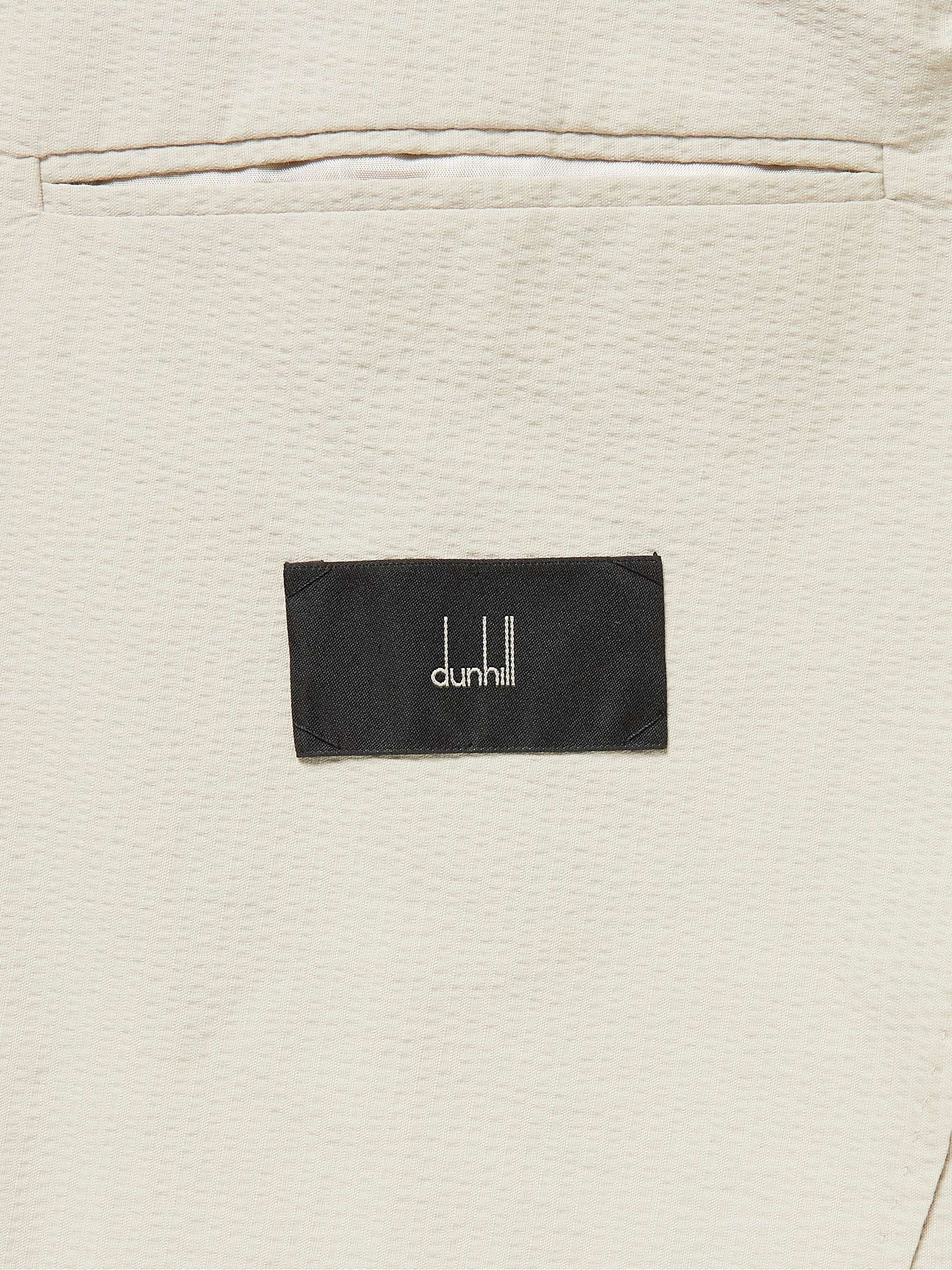 DUNHILL Mayfair Slim-Fit Cotton-Blend Seersucker Blazer