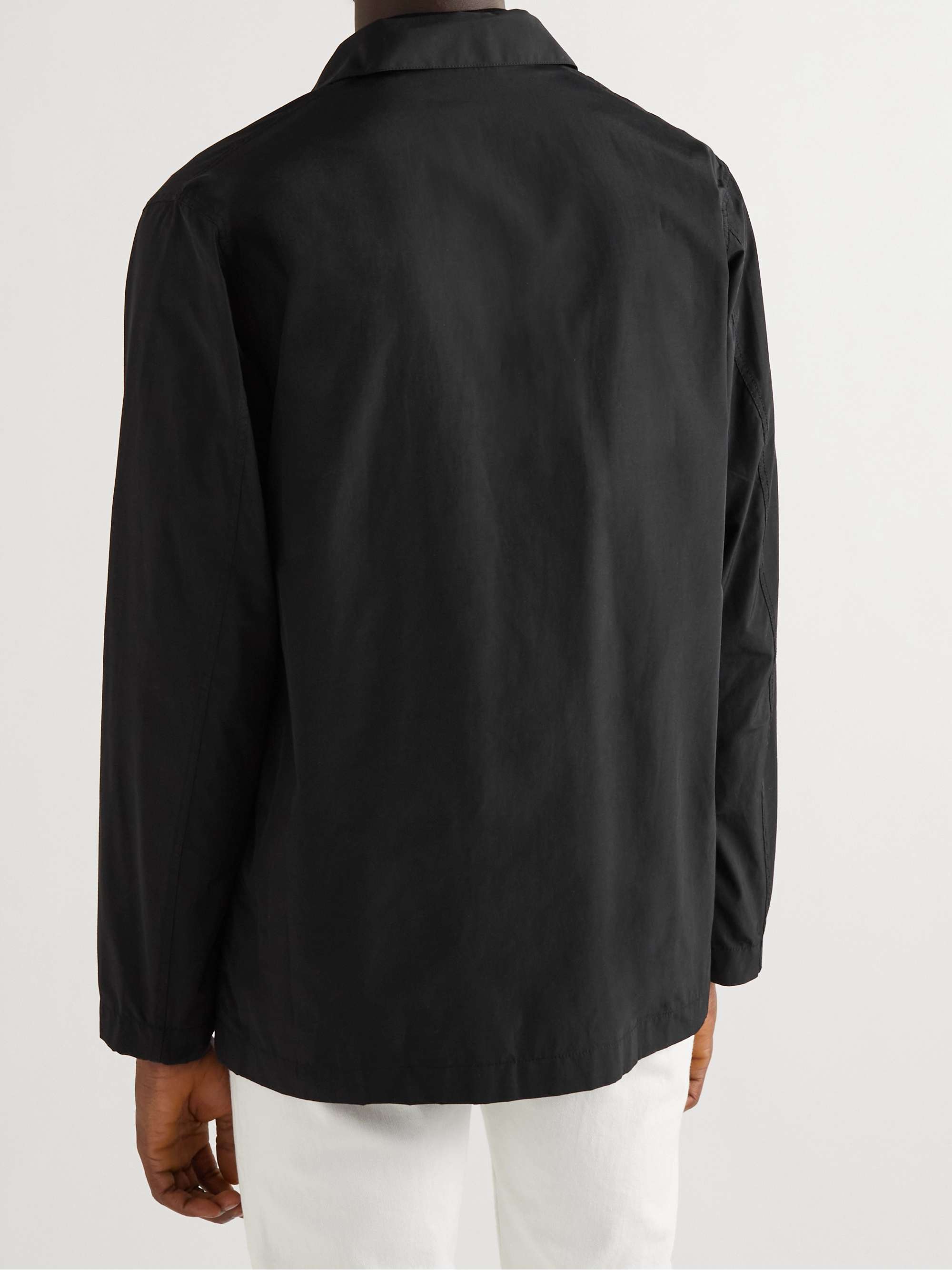 DUNHILL Logo-Embroidered Shell Overshirt