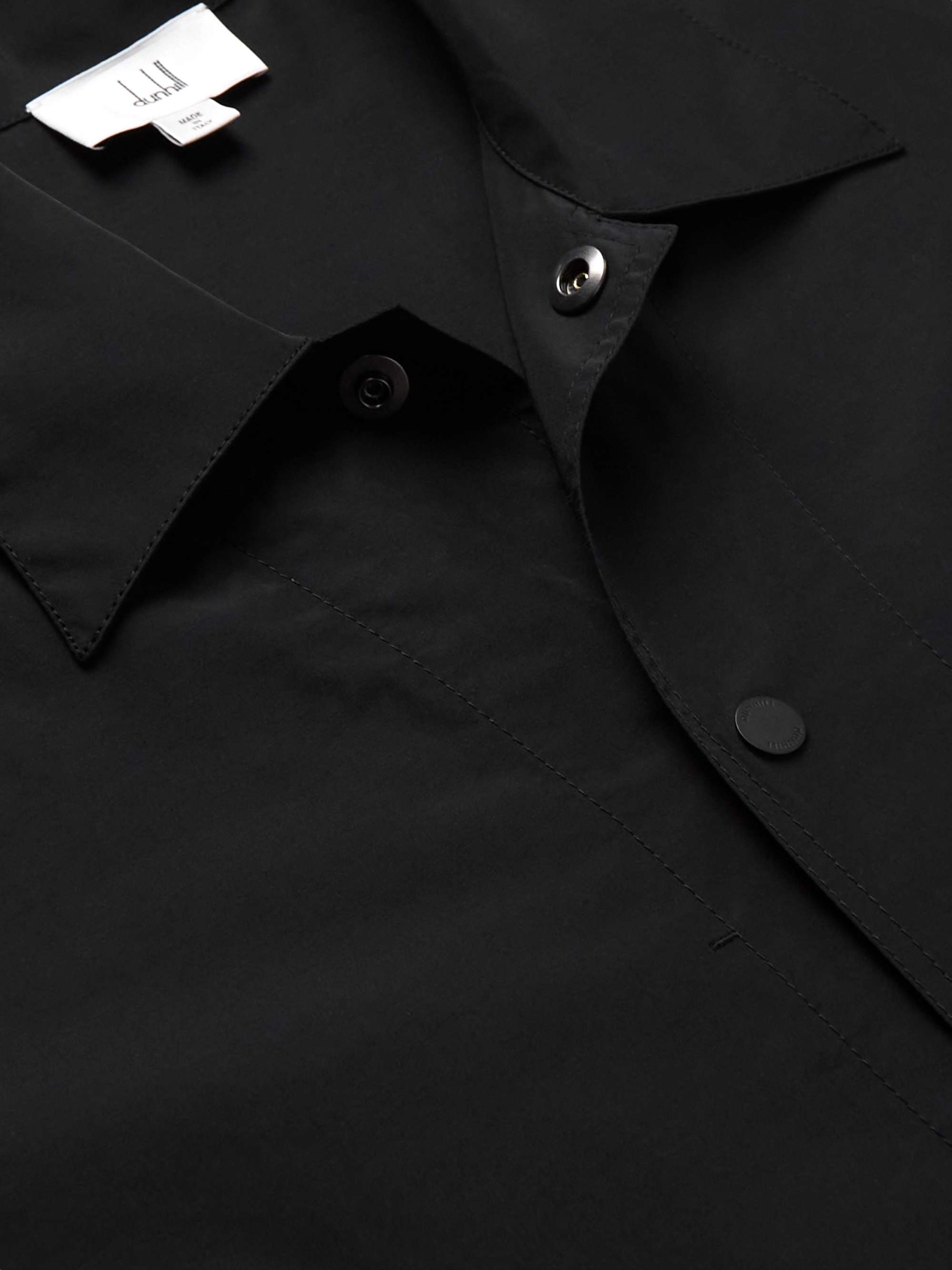 DUNHILL Logo-Embroidered Shell Overshirt
