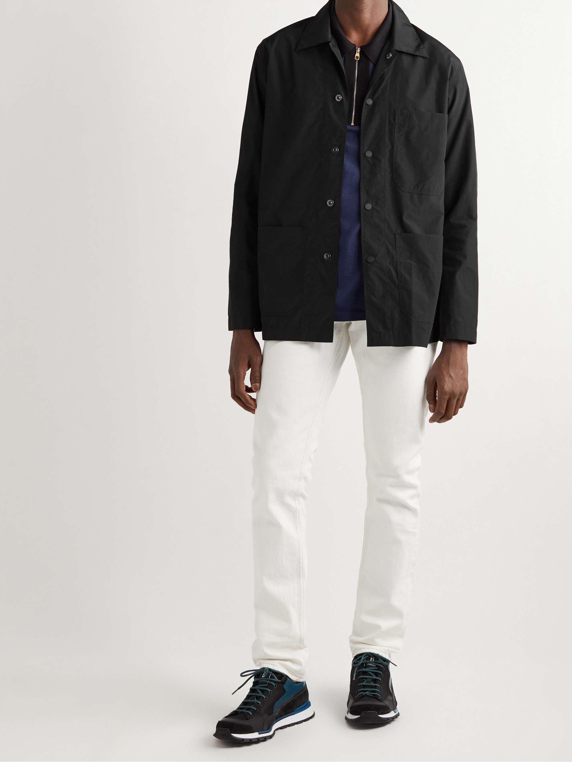 DUNHILL Logo-Embroidered Shell Overshirt