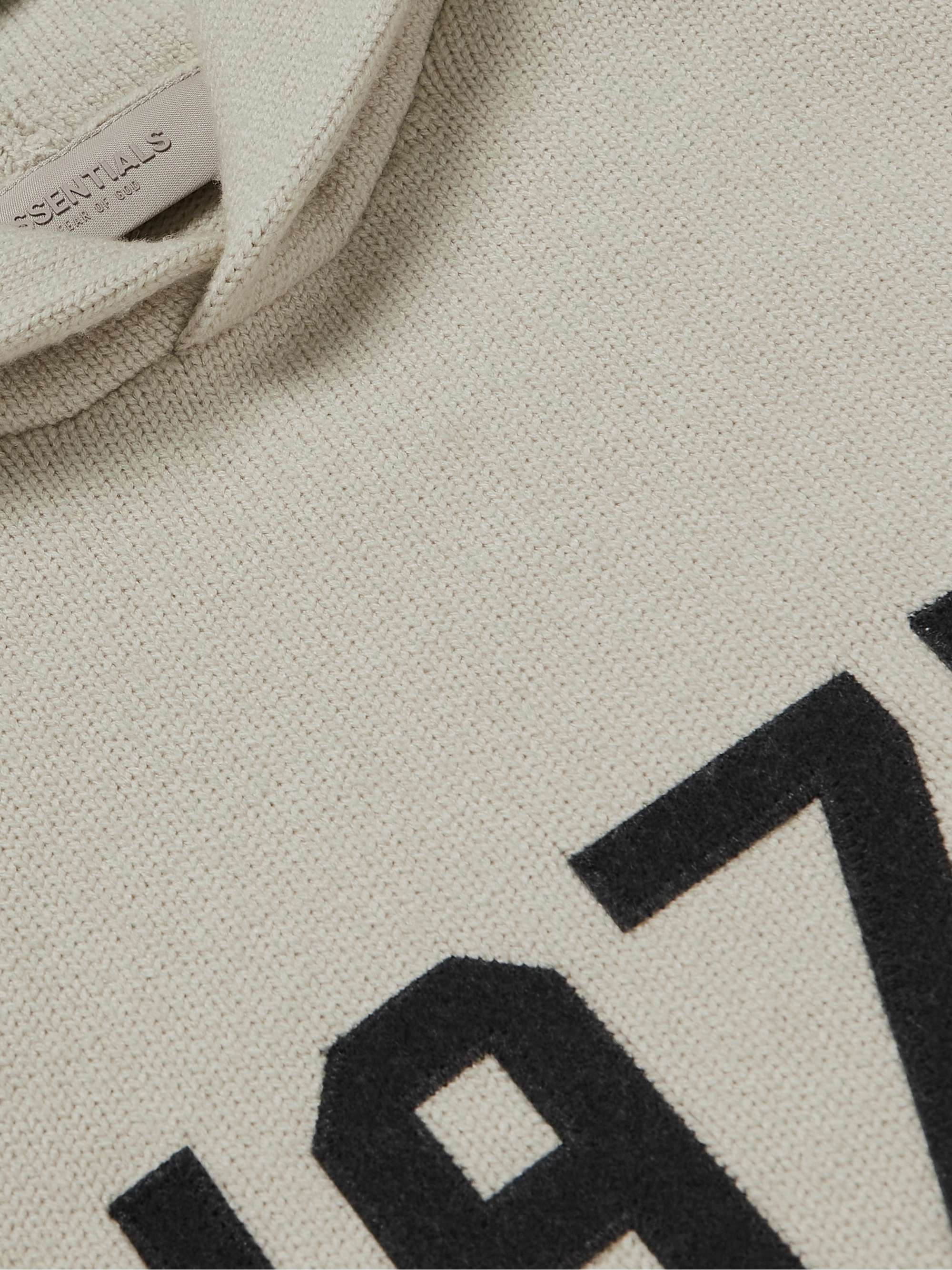 FEAR OF GOD ESSENTIALS Logo-Appliquéd Knitted Hoodie